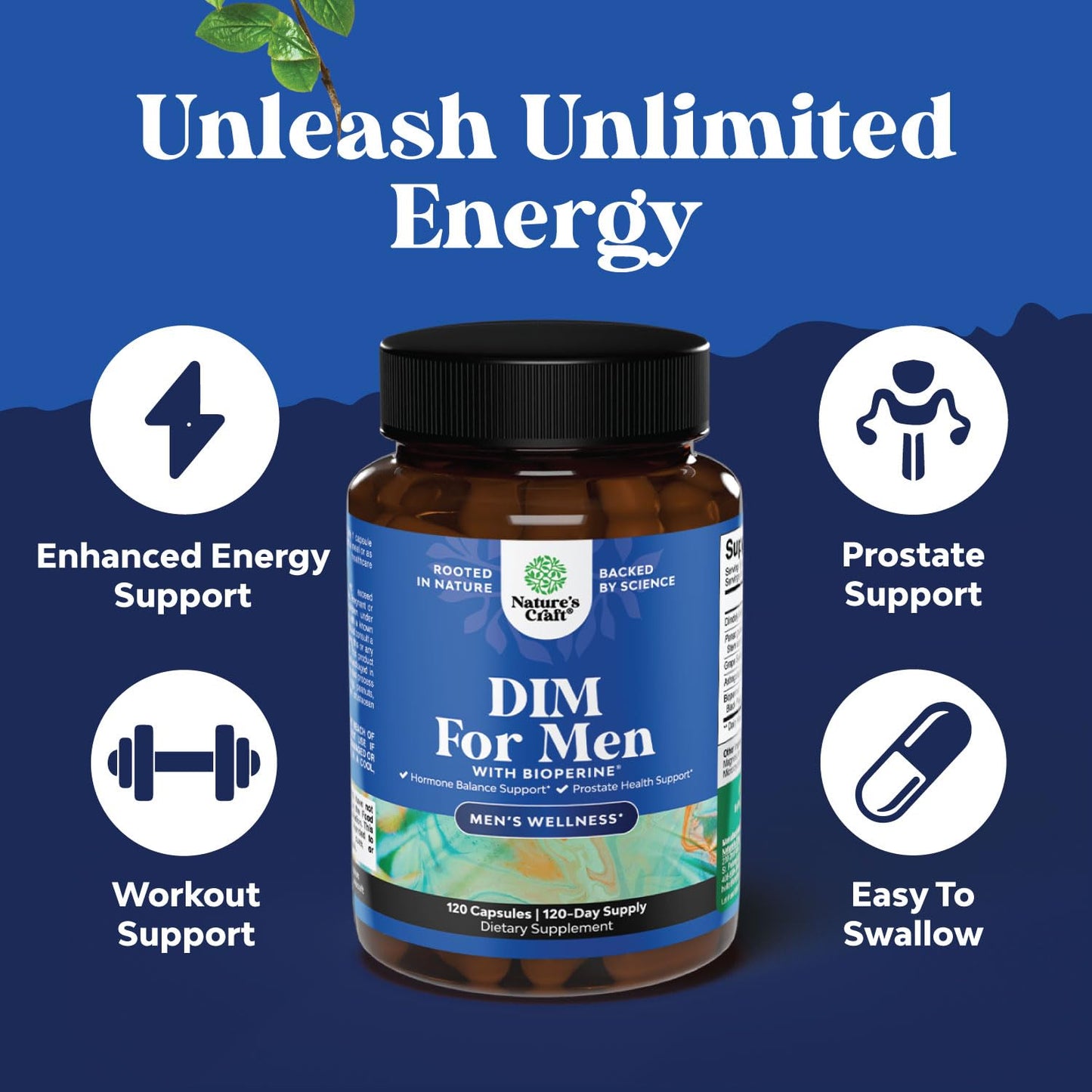 Natures Craft DIM Supplement for Men Capsules 120 Count