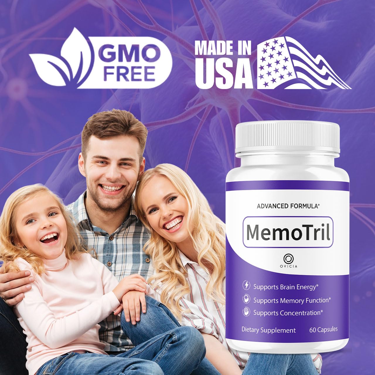 OVICIA Memotril Capsules, 60 Count