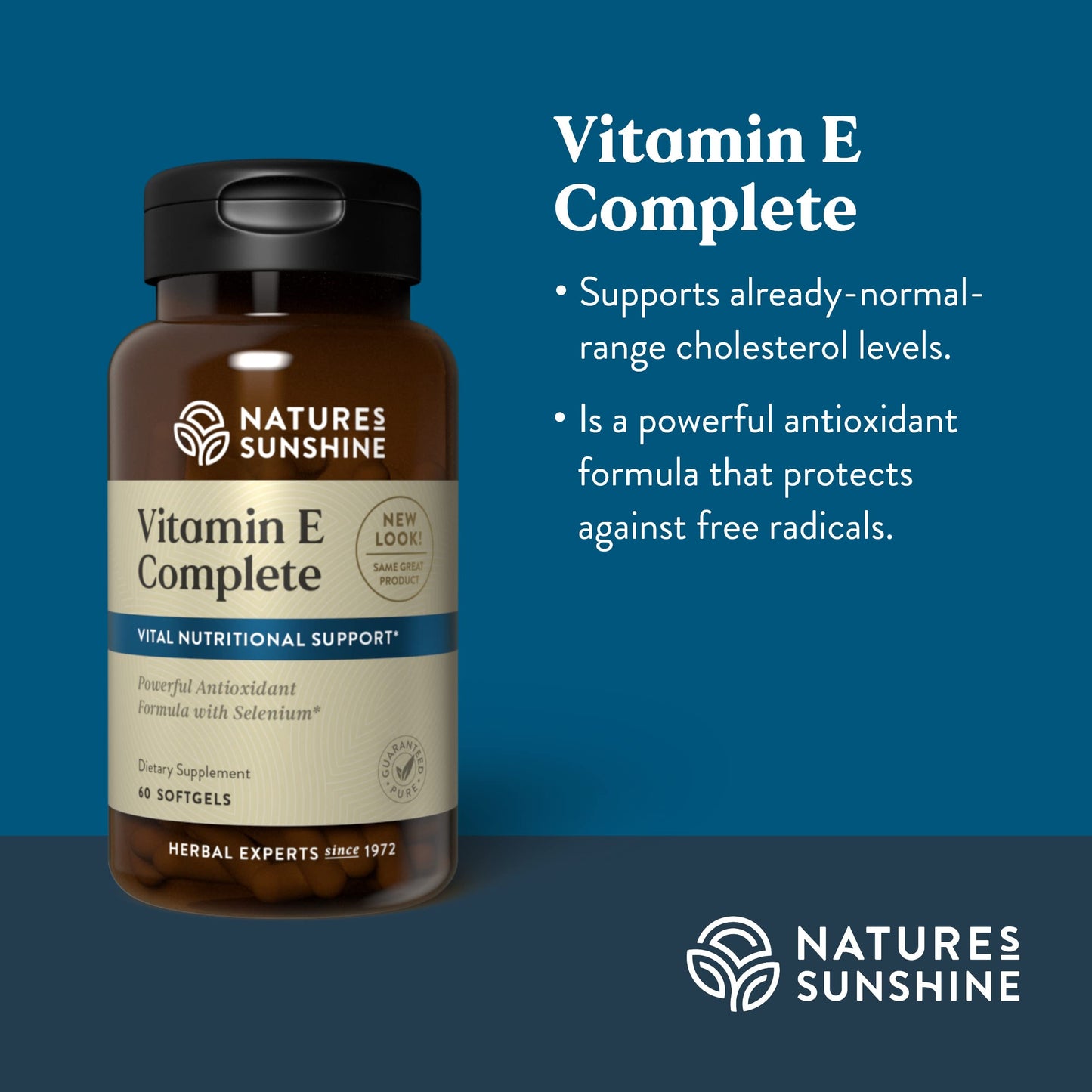 Nature's Sunshine Vitamin E Complete w/ Selenium Softgels 60
