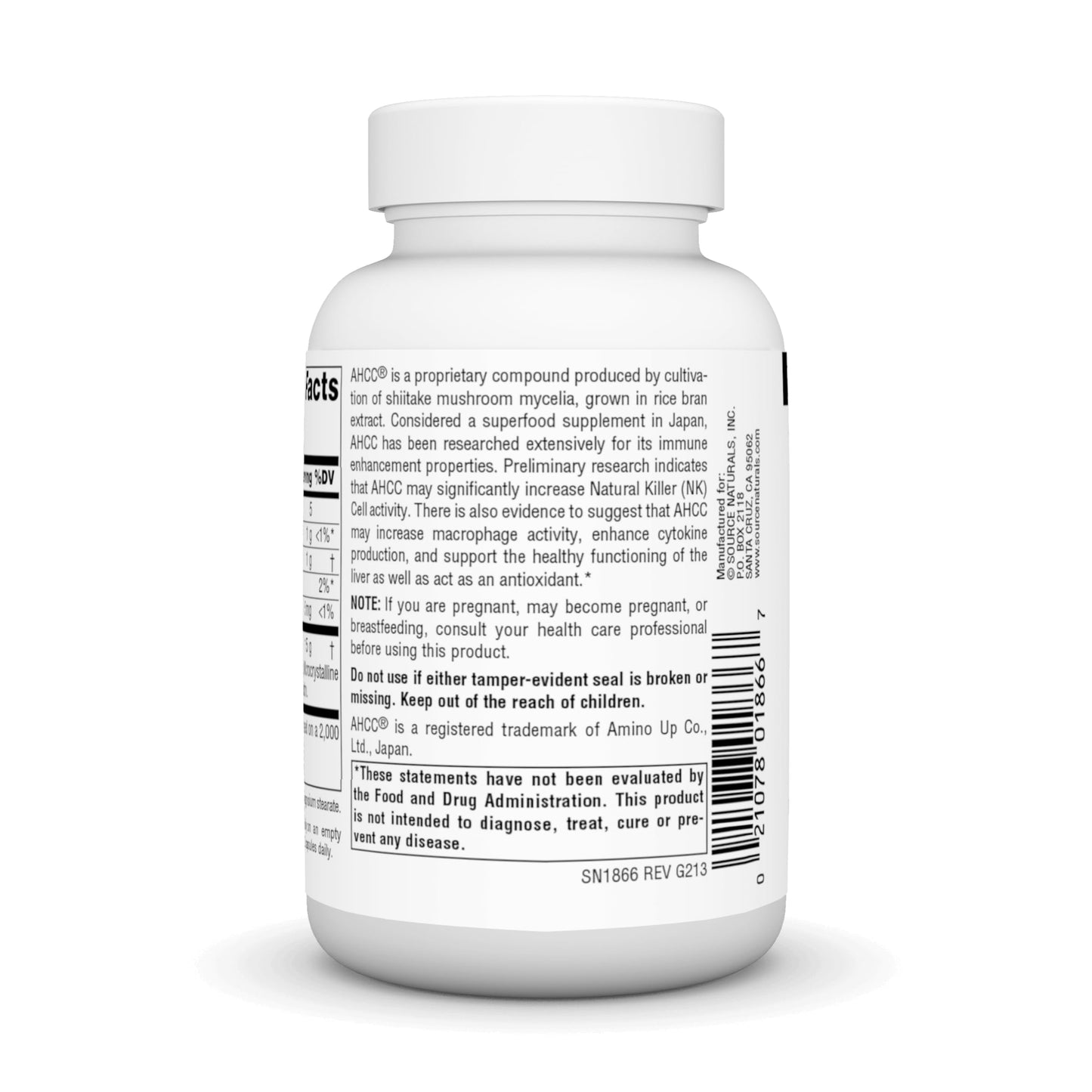 Source Naturals AHCC 750 mg Increases Natural Killer Cell Activity Capsules, 60 Count