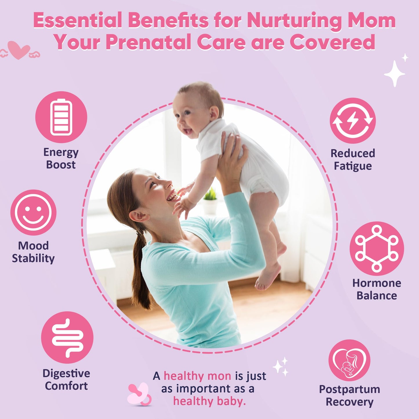 LILICARE Prenatal Multivitamin Gummies, 60 Count