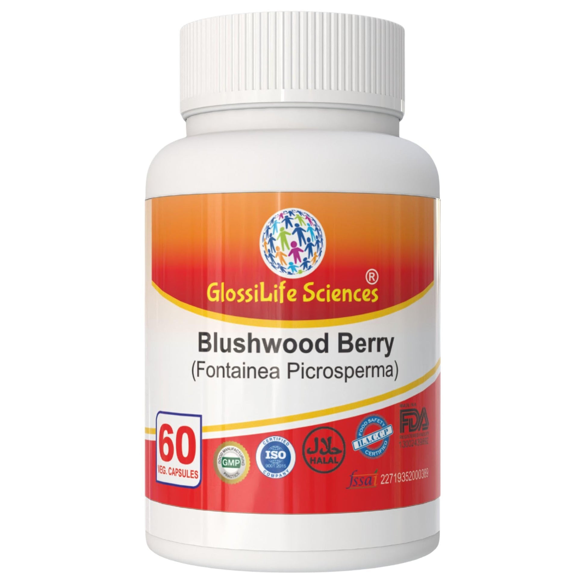 GlossiLife Sciences Blushwood Berry 20:1 Extract Capsules 120 Count