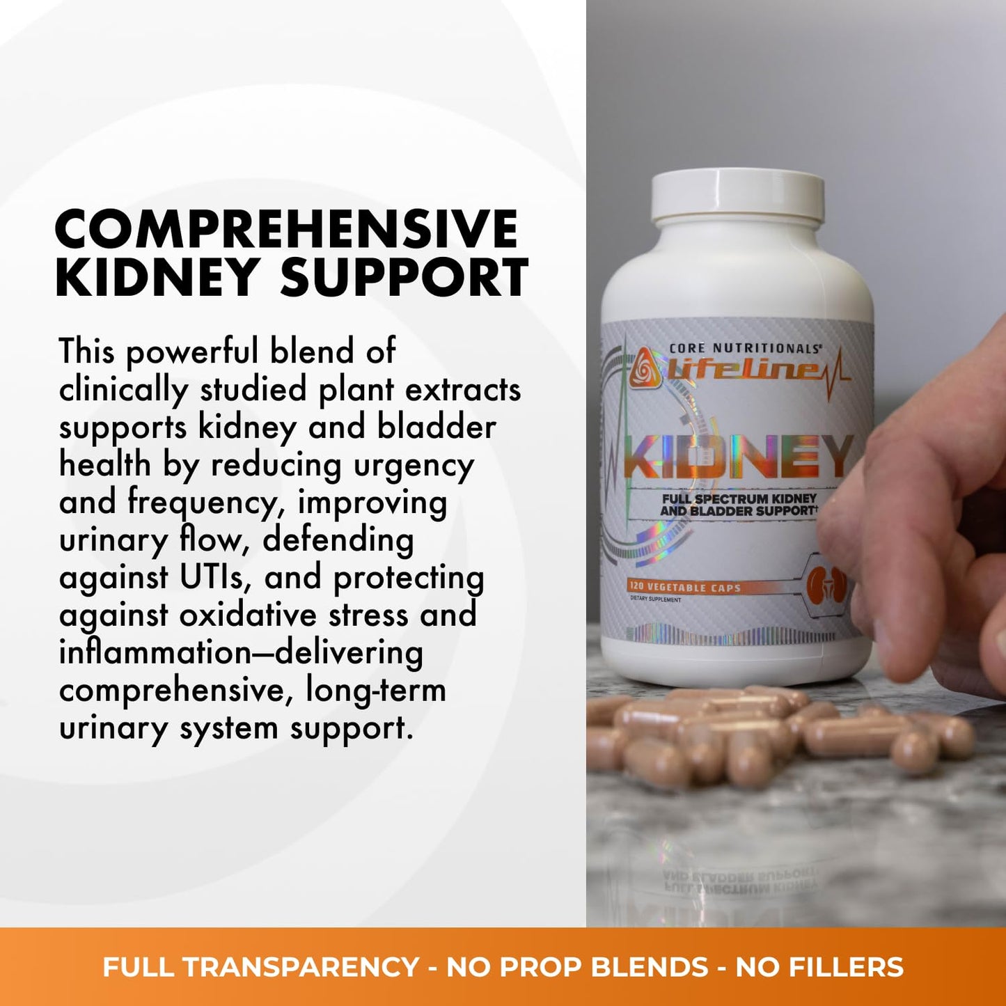 Core Nutritionals Lifeline Kidney Supplement Capsules 120 Count