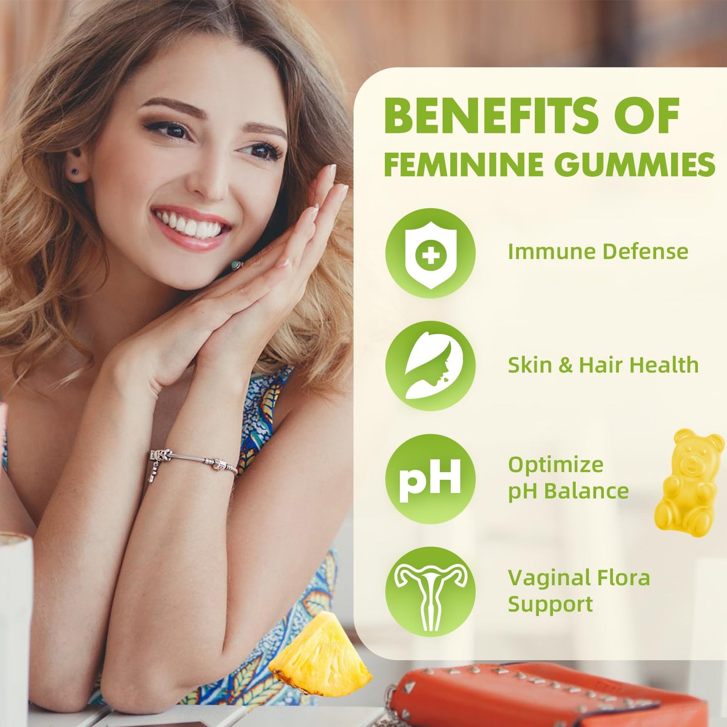 softbear Premium Feminine Balance Gummies, 60 Count