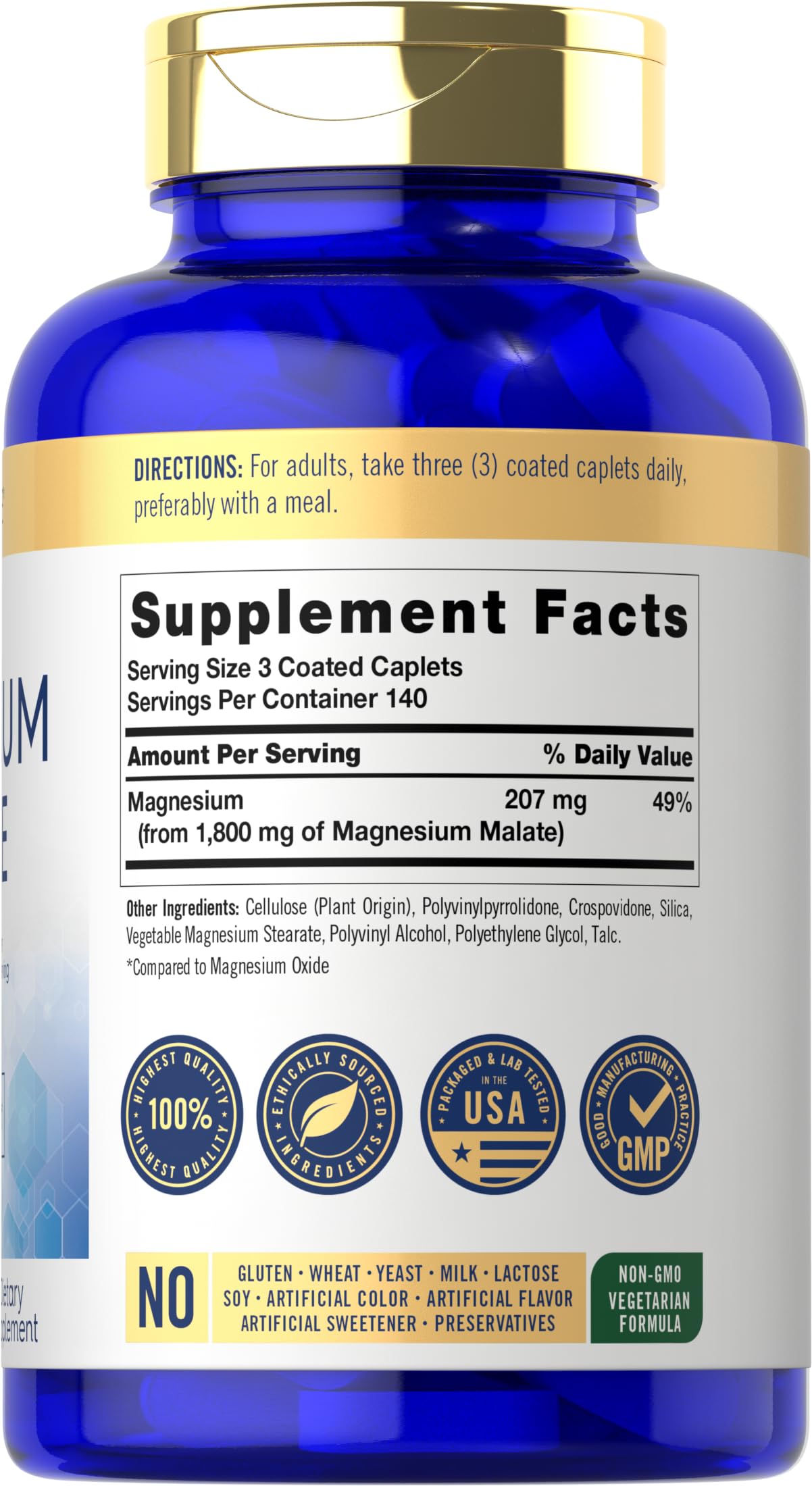 Carlyle Magnesium Malate 1800mg Caplets 420