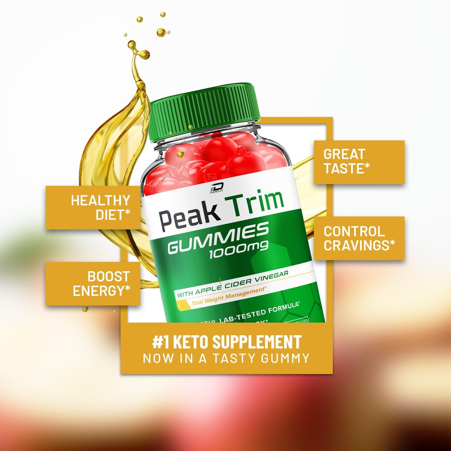 Indelo Peak Trim Keto ACV Gummies 180 Gummies
