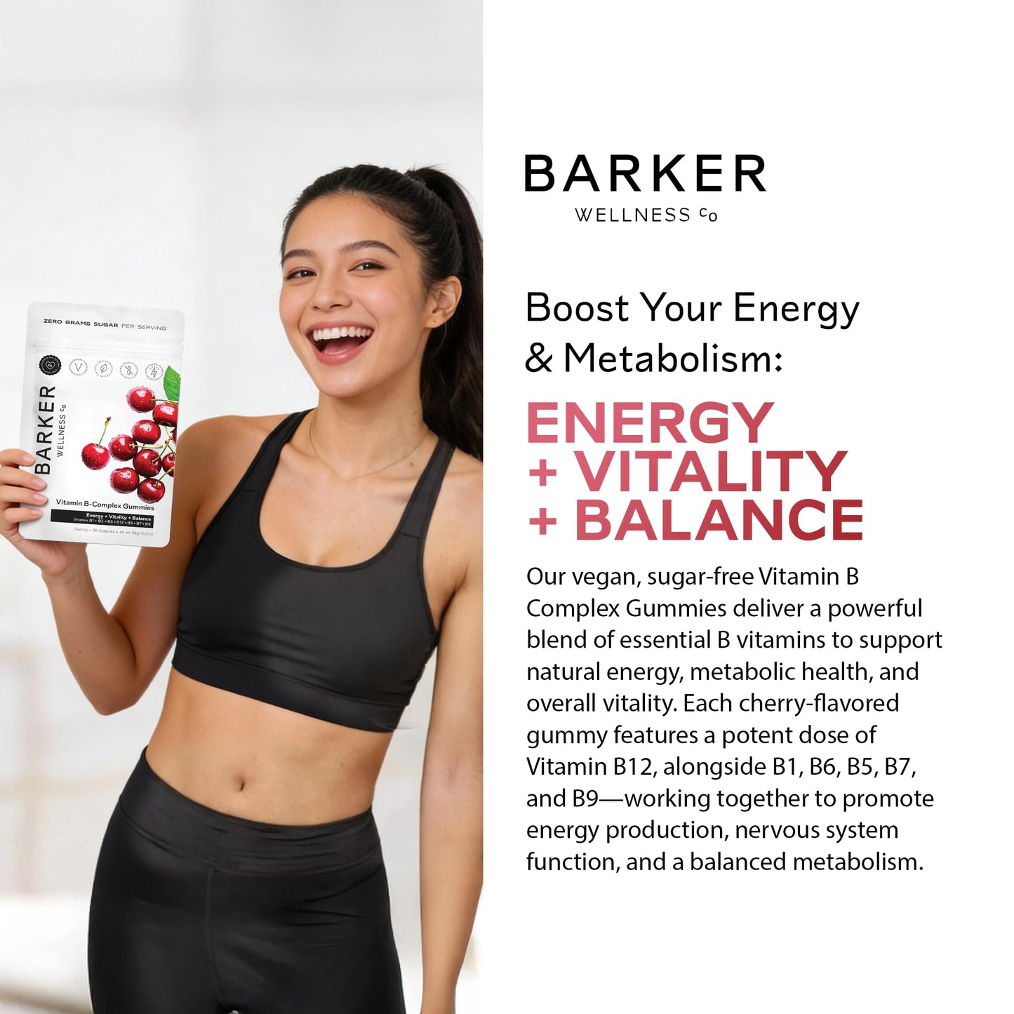 Barker Wellness Co Vitamin B-Complex Gummies 30 Count