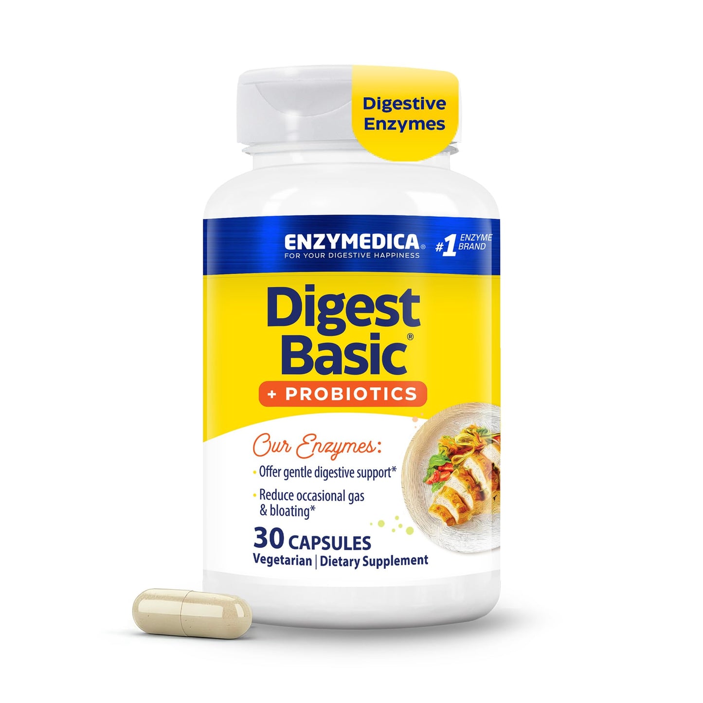 ENZYMEDICA Digest Basic + Probiotics Capsules, 30 Capsules