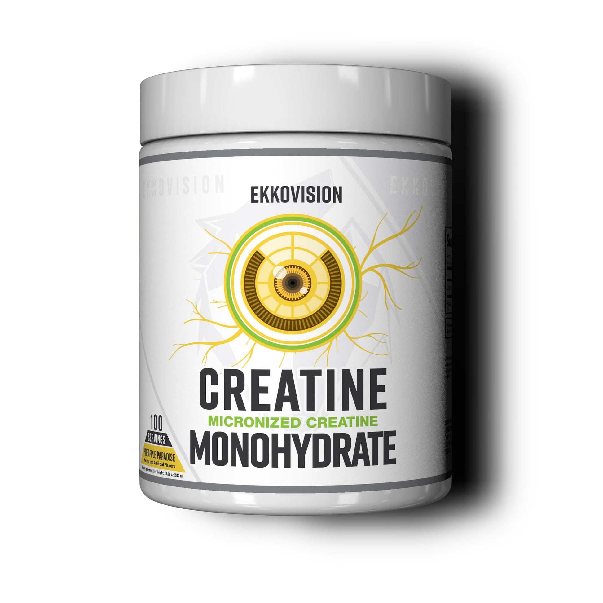 Ekkovision Creatine Monohydrate Powder Pineapple Paradise, 100 Servings