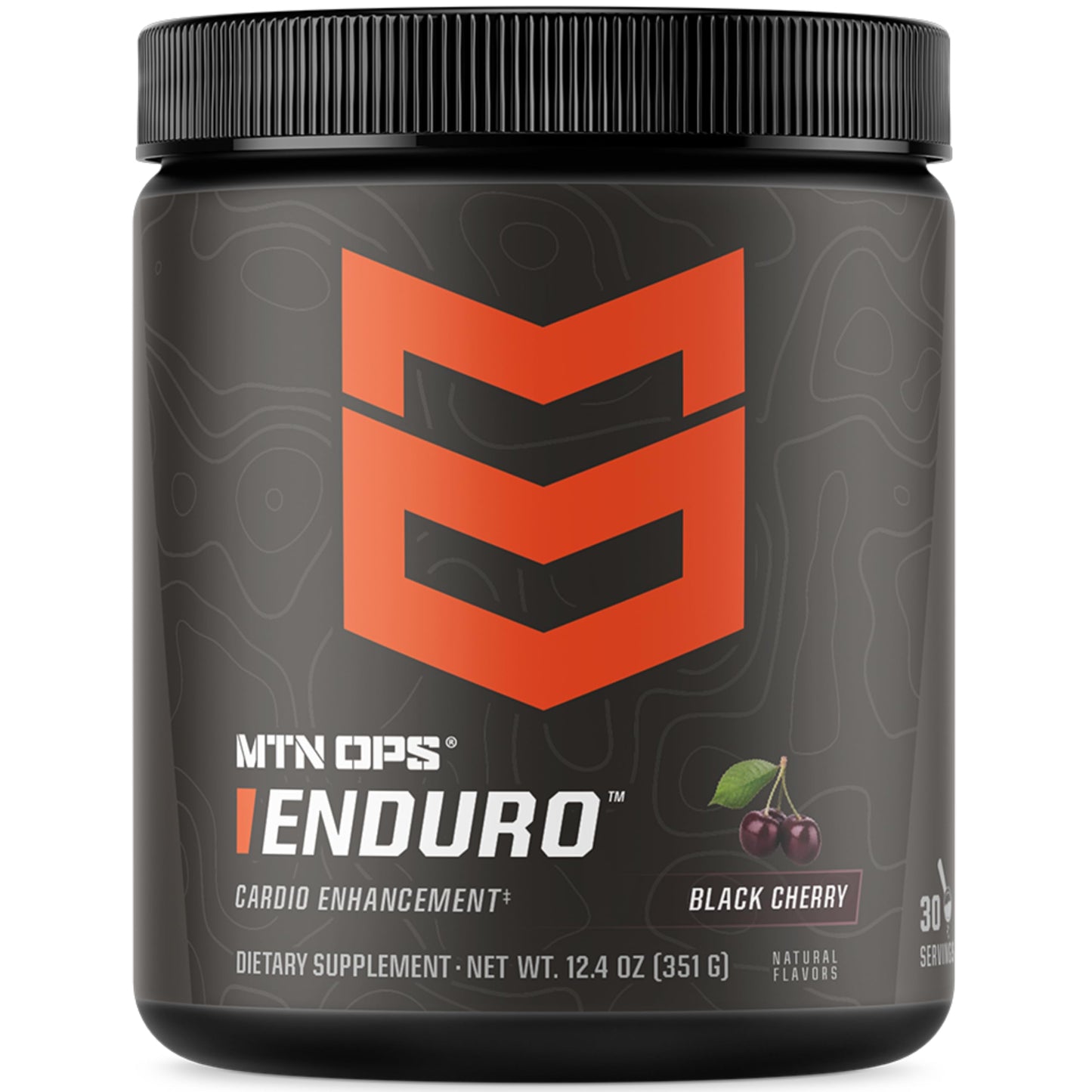 MTN OPS Enduro Nitric Oxide Pre Workout Powder, 30 Servings, Black Cherry