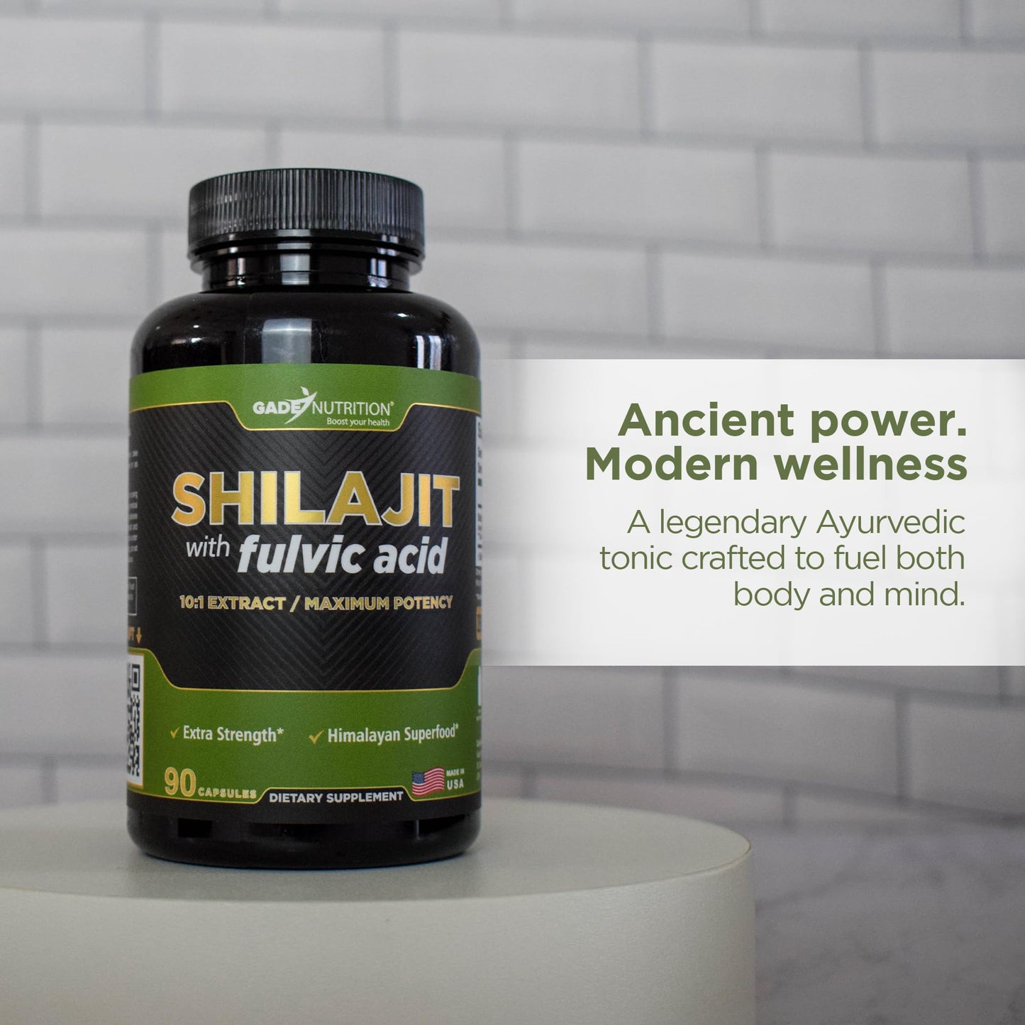 GADE NUTRITION Pure Shilajit Capsules 90 Count