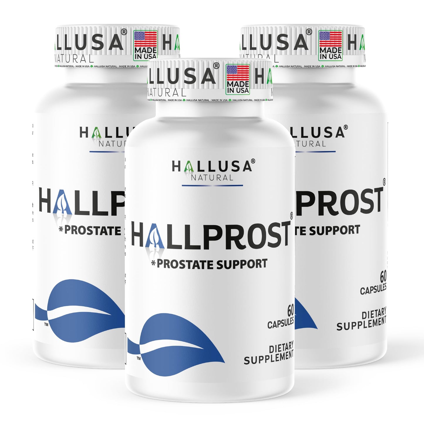 Hallusa Natural Hallprost Prostate Support Supplement 5-in-1 Saw Palmetto Formula 900mg* Pygeum Africanum, Pumpkin Seed, Zinc, Vitamin E Capsule 180 Capsules