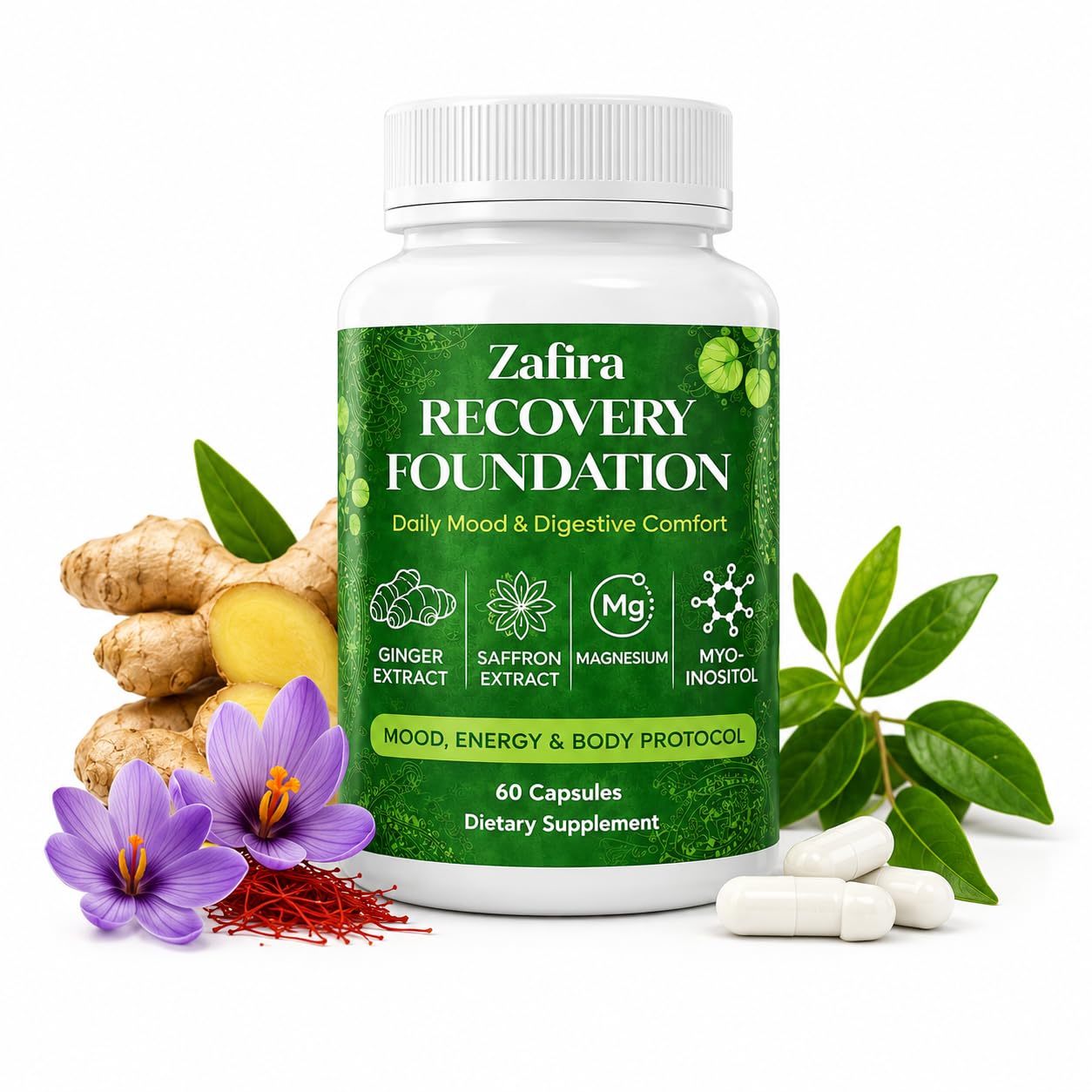 NutraTrust Labs Zafira Organics Recovery Foundation Capsules 60 Count