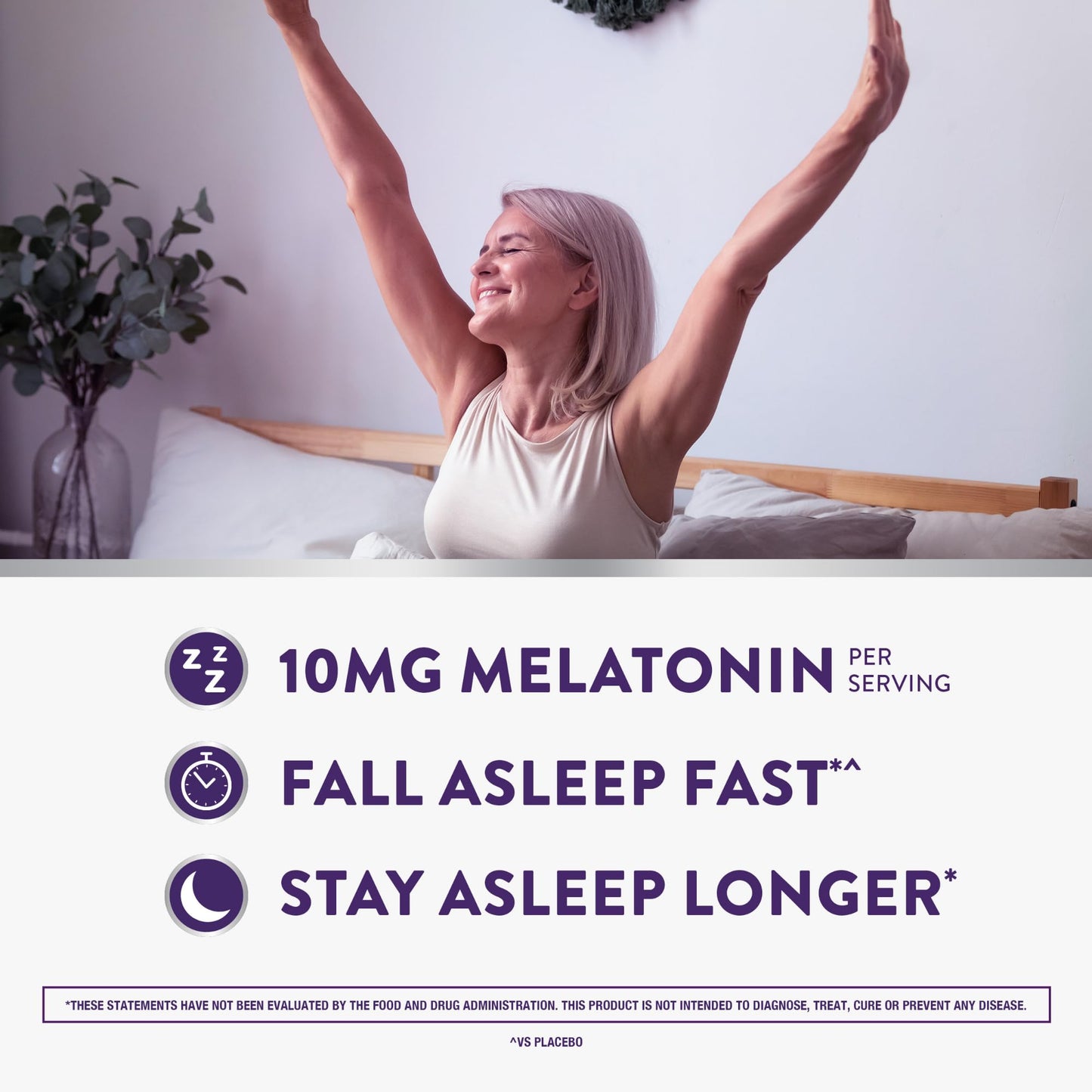 ZzzQuil Pure Zzzs Advanced Melatonin Gummies 10mg Sleep Aid with Chamomile & Lavender, Berry Flavor, 100 Gummies