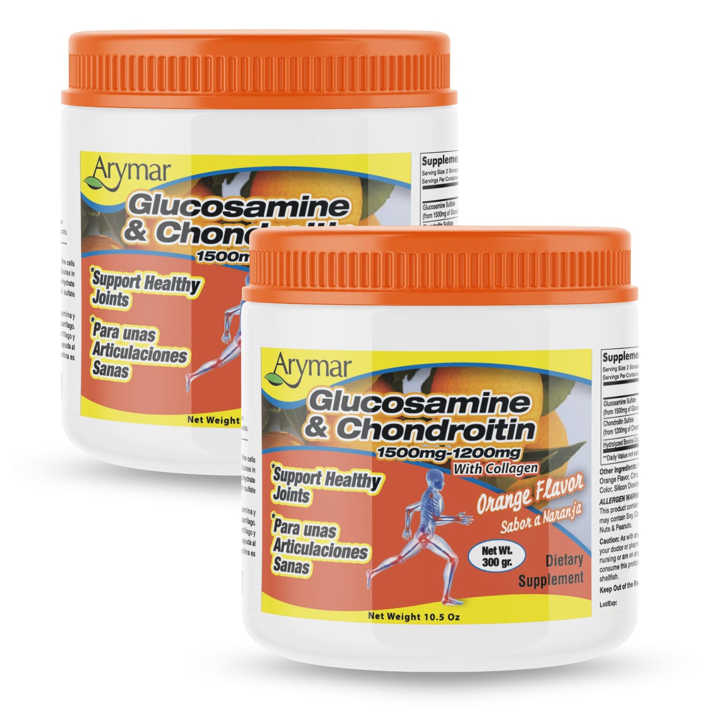 Arymar Glucosamine Chondroitin Powder 5.08 oz Pack of 2
