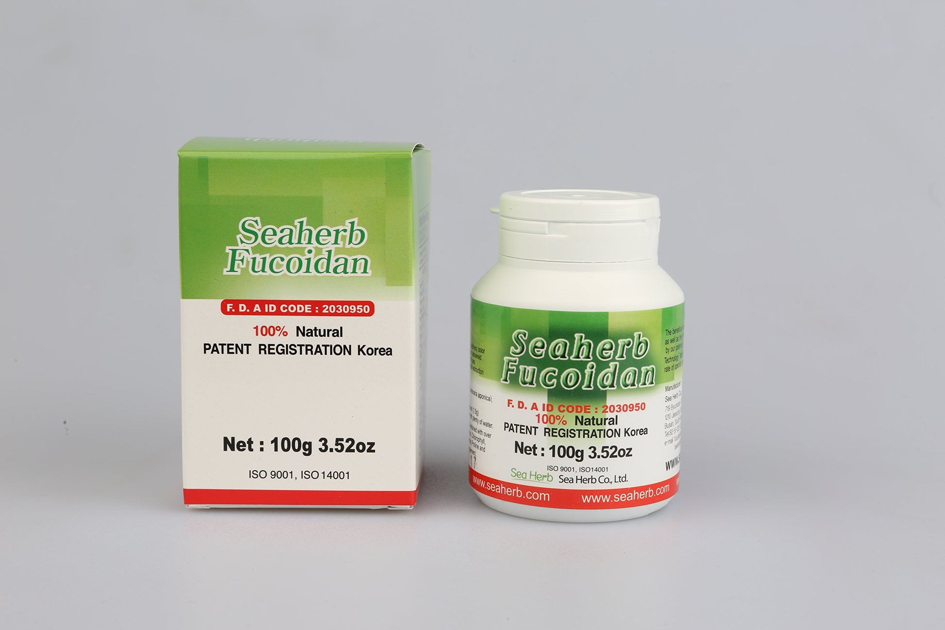 SeaHerb Fucoidan 100% Natural Brown Seaweed Extract, Low Molecular Weight Marine Supplement Powder, 3.53 oz