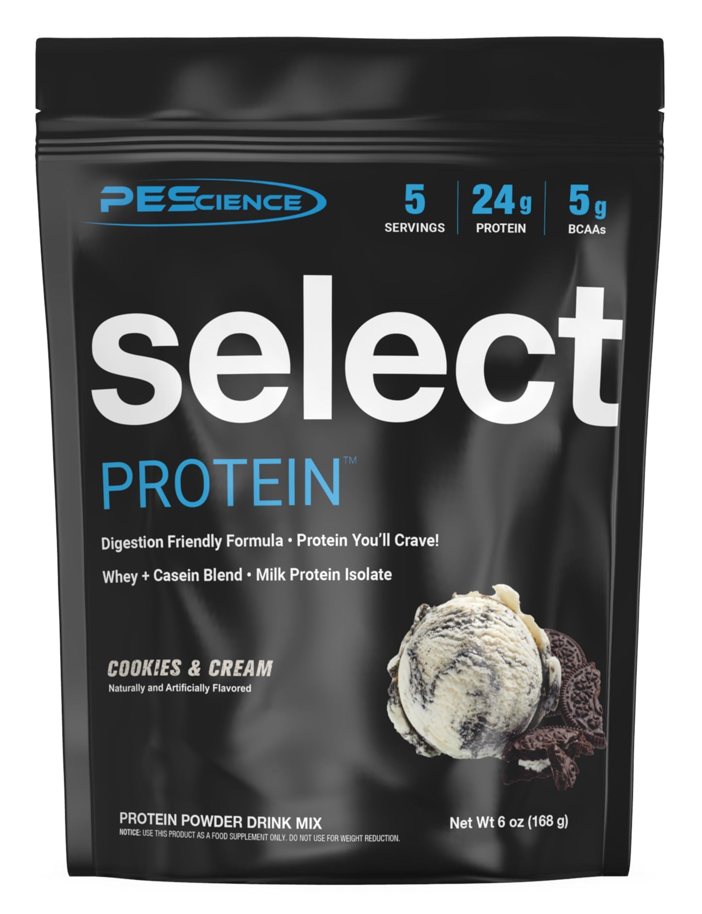 PEScience Select Protein Powder, Whey and Casein Blend, 6 Servings