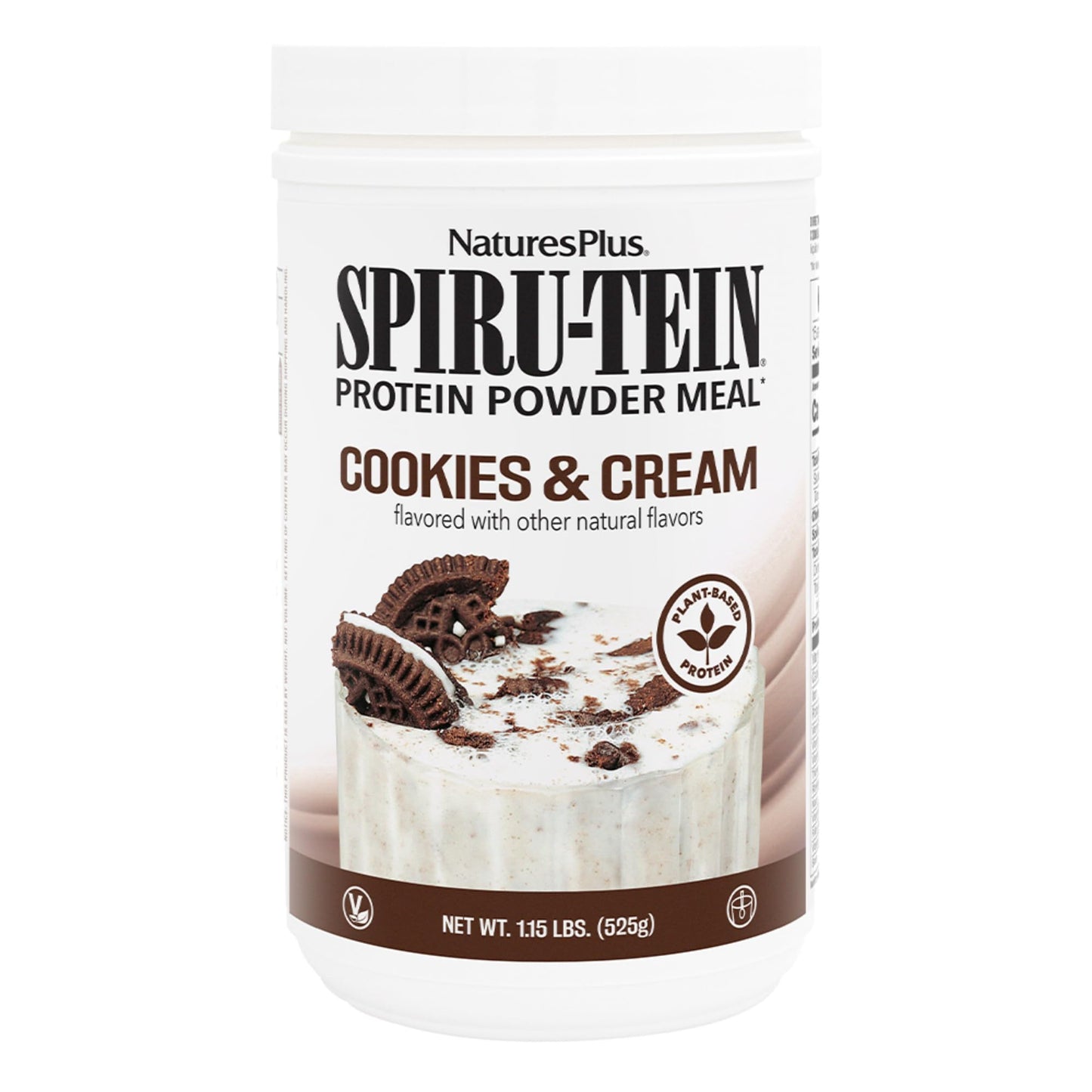 NaturesPlus SPIRU-TEIN Cookies & Cream Powder 18.4 oz