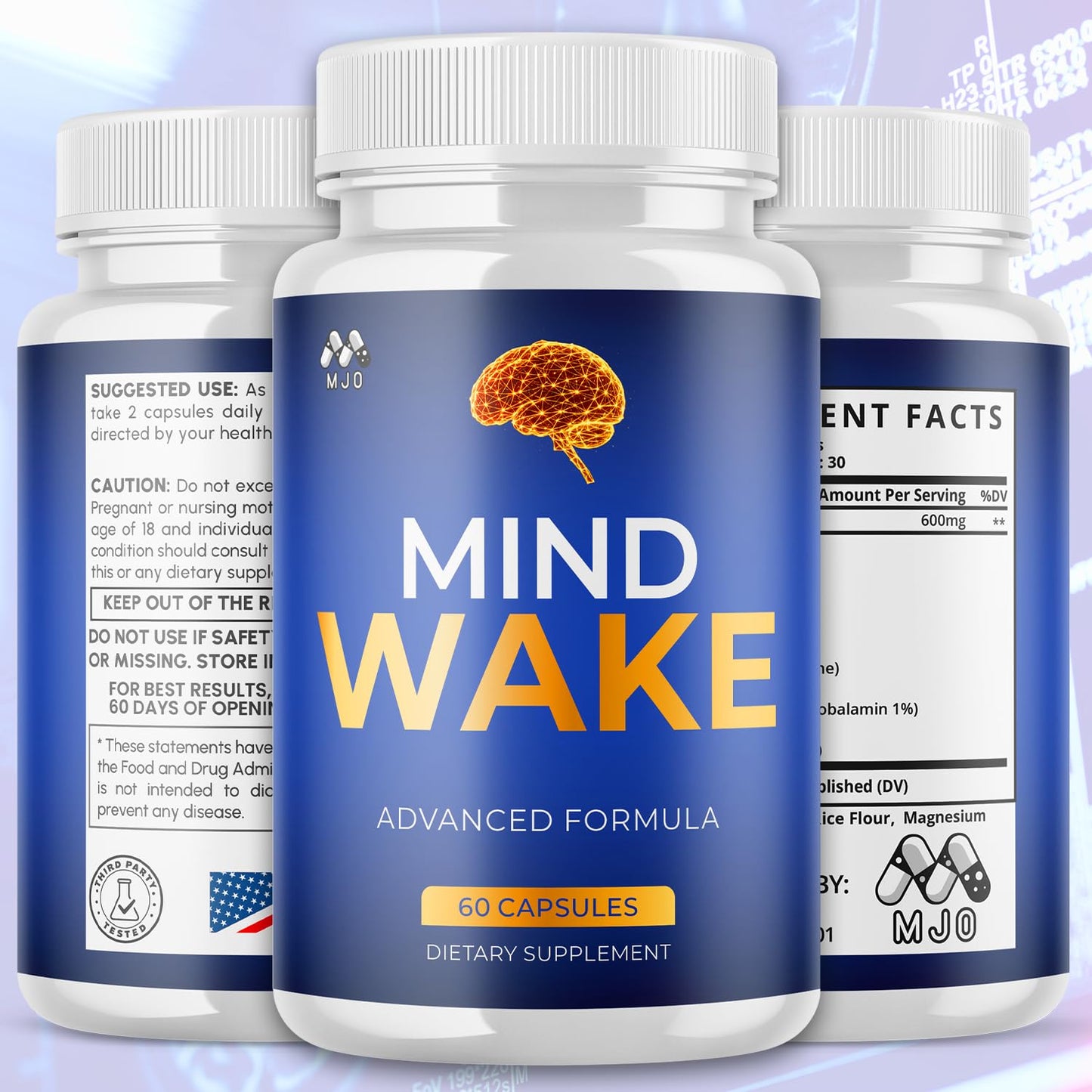 MJO Mind Wake Capsules 120 Capsules