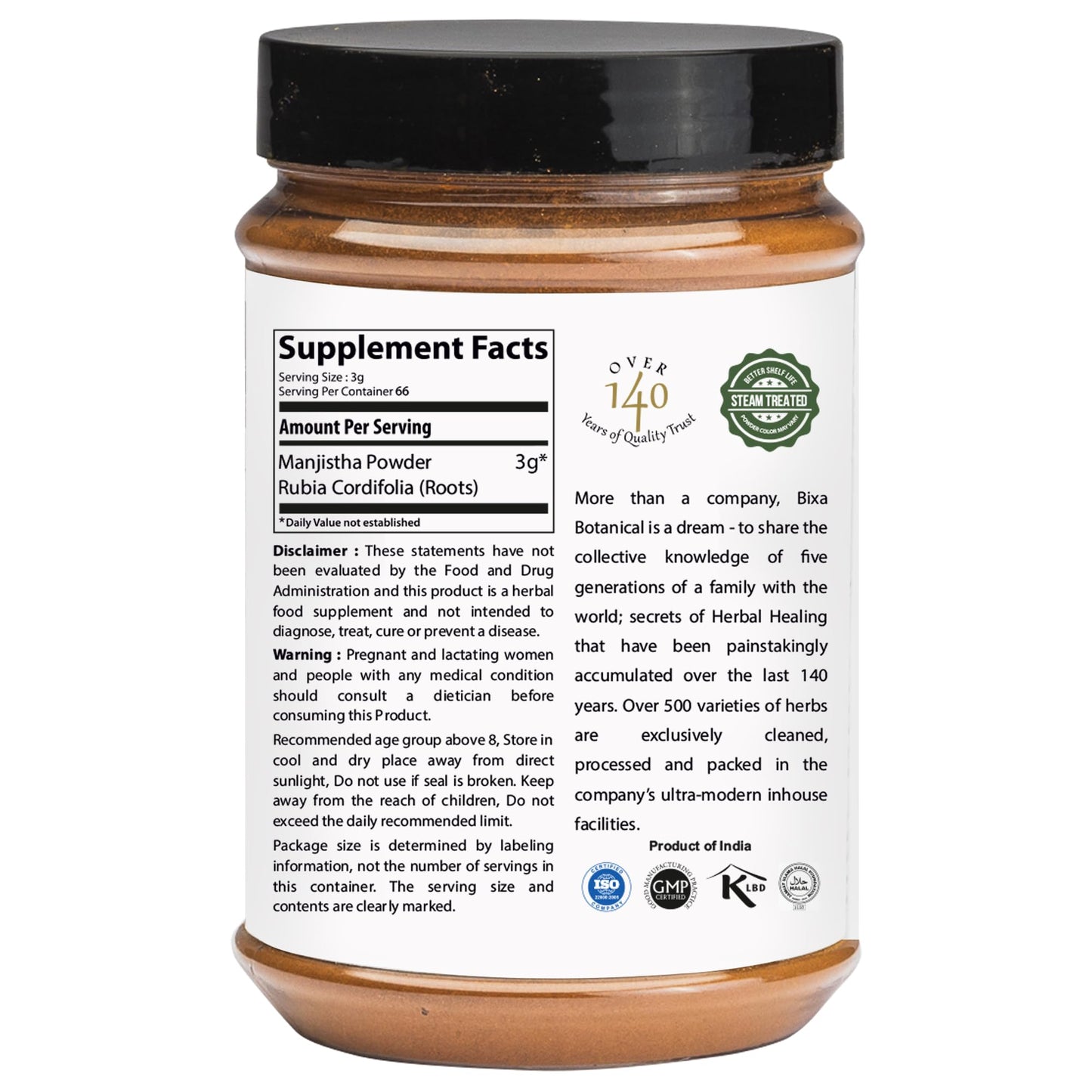bixa BOTANICAL Manjistha Powder 7