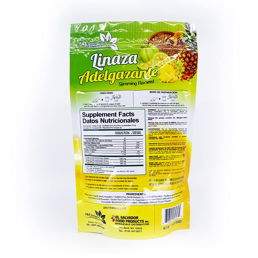 HJZWTS Linaza Adelgazante - Slimming Flaxseed Powder, 16 Fl Oz