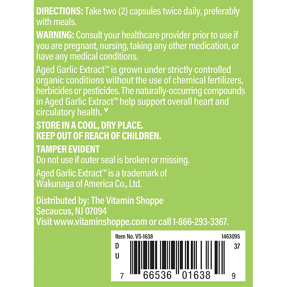 The Vitamin Shoppe Garlic 600 mg Capsules 200 Count