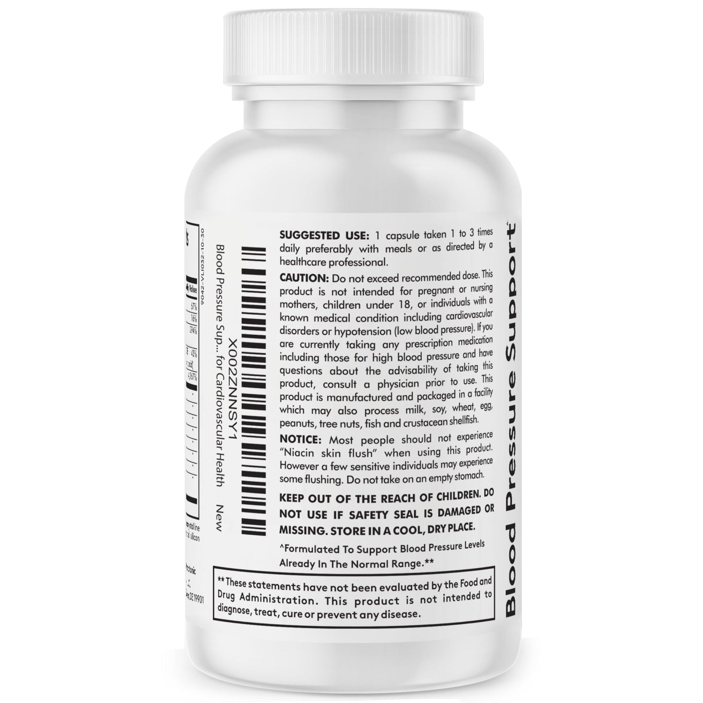 Youth & Tonic Natural Blood Pressure Support Supplement Capsules 30 Count