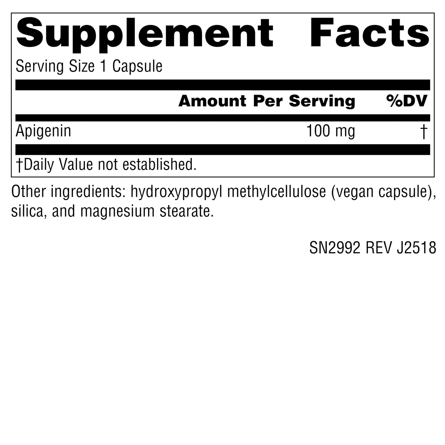 Source Naturals Apigenin 100 mg Capsule, 60 Count
