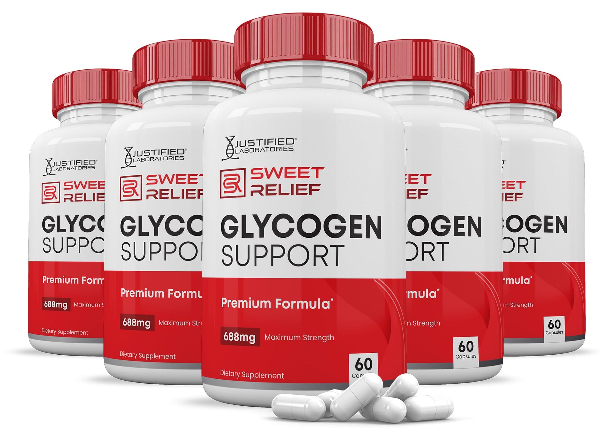 Justified Laboratories Sweet Relief Glycogen Support Capsules 300 Capsules