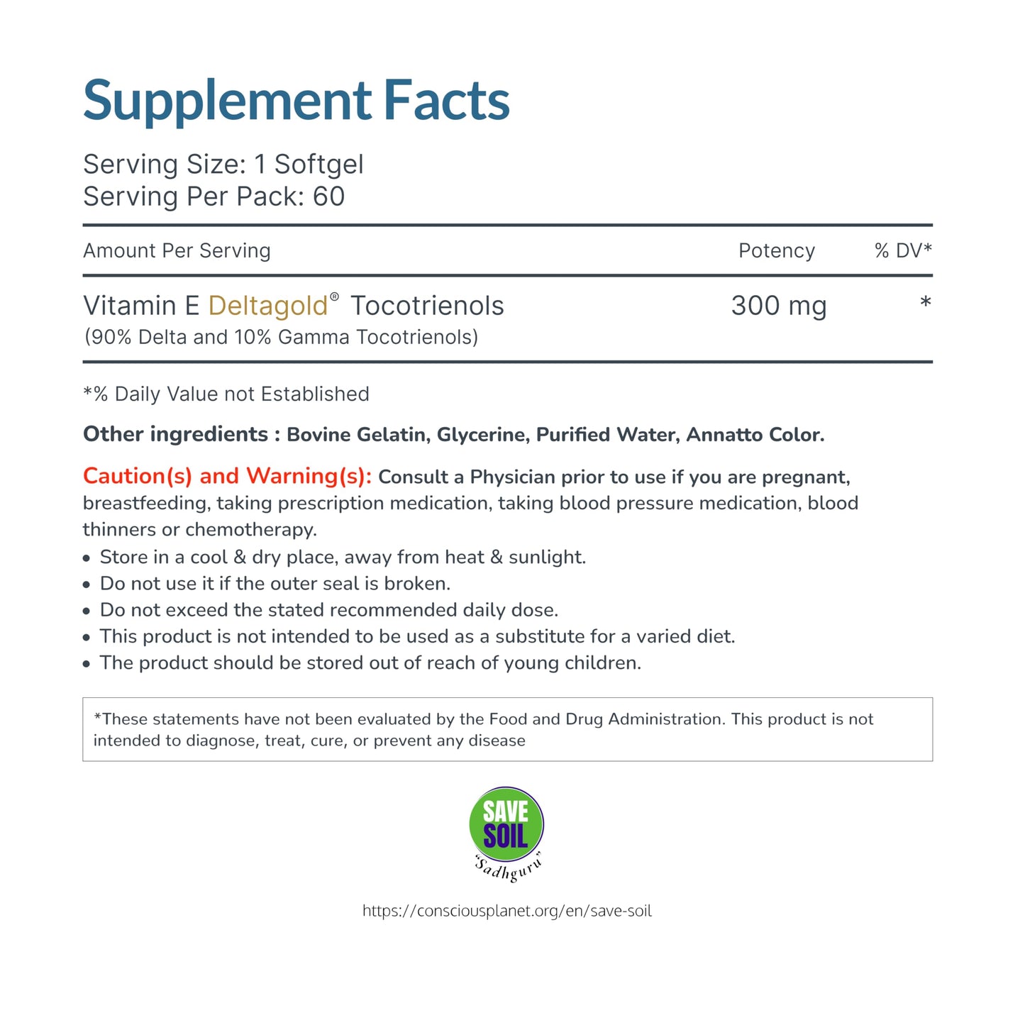 WELLNESS EXTRACT Eannatto Tocotrienols Vitamin E Supplements Softgels 60 Count