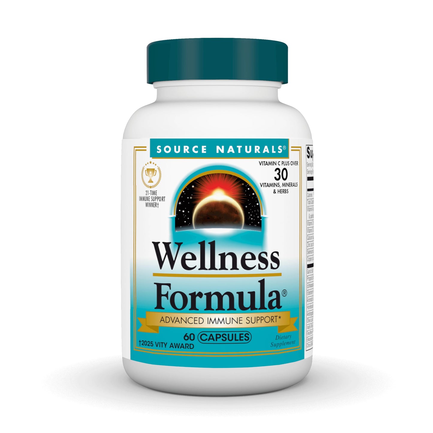 Source Naturals Wellness Formula Bio-Aligned Vitamins & Herbal Defense for Immune System Support 60 Capsules
