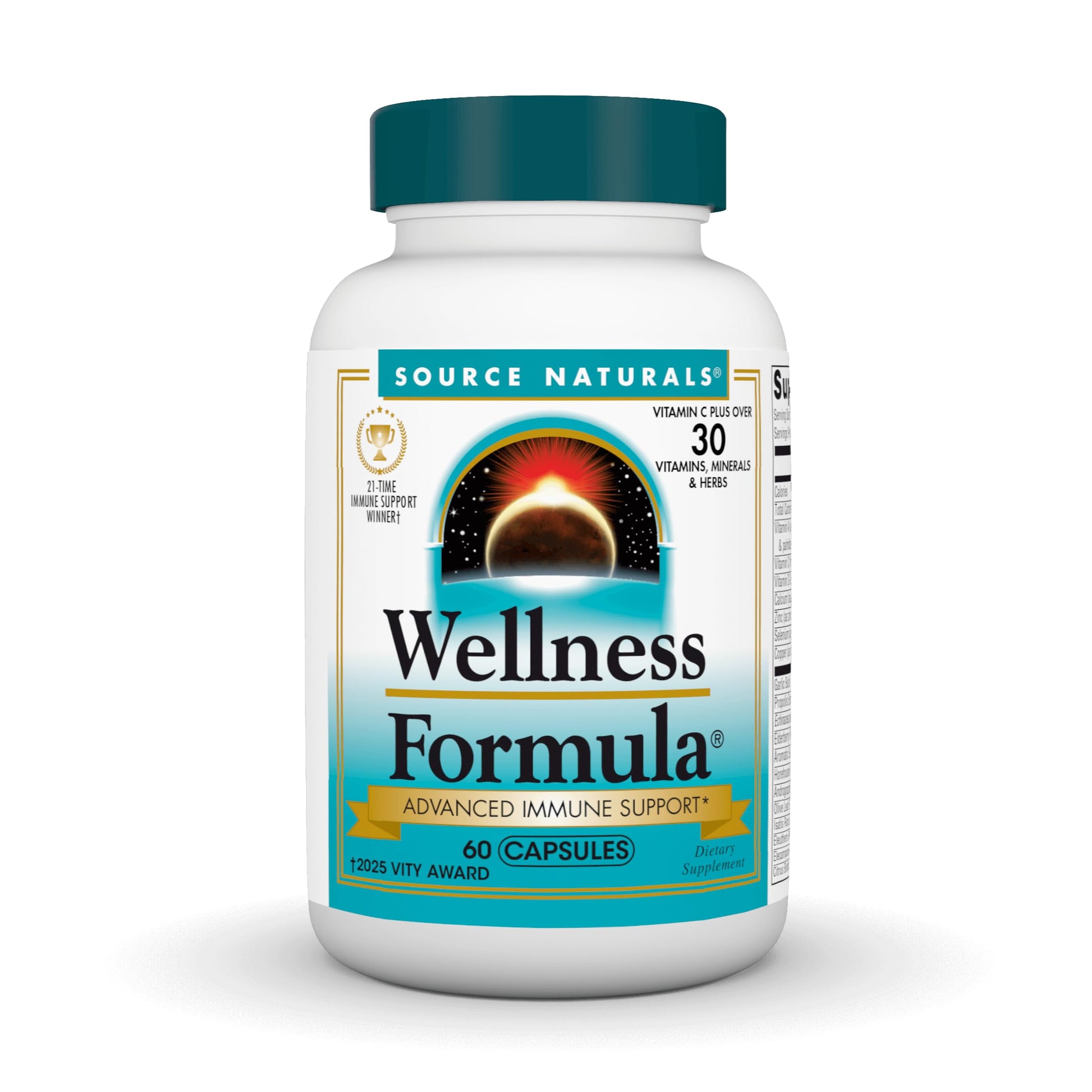 Source Naturals Wellness Formula Bio-Aligned Vitamins & Herbal Defense for Immune System Support 60 Capsules