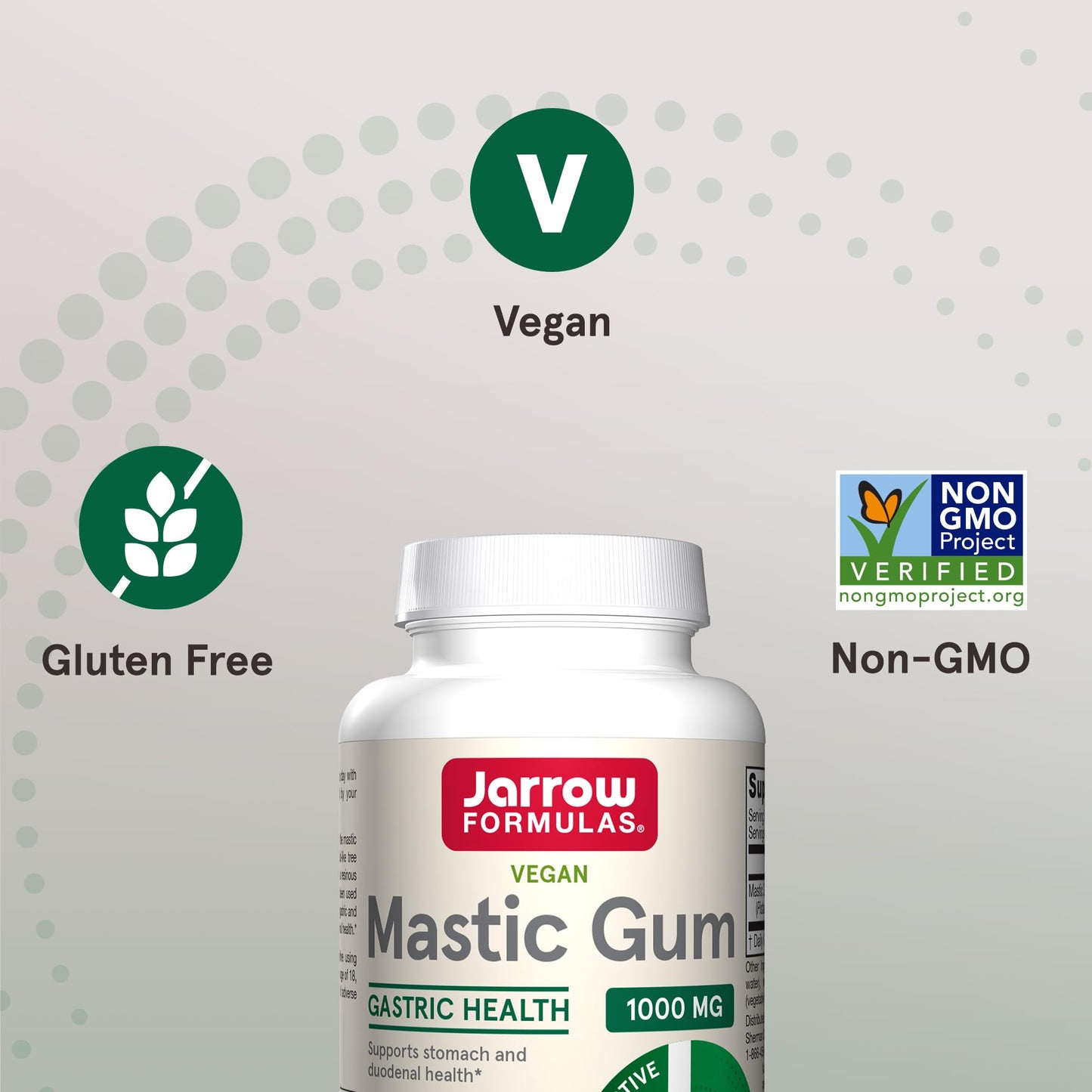Jarrow Formulas Mastic Gum 1000 mg Veggie Capsules, 120 Count