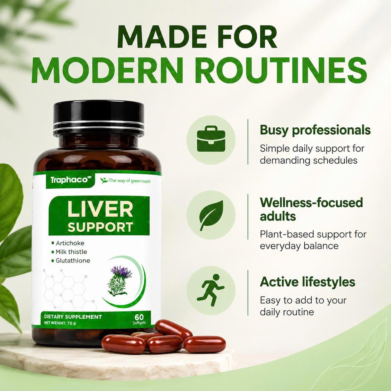 Traphaco Liver Support Supplement 60 Softgels