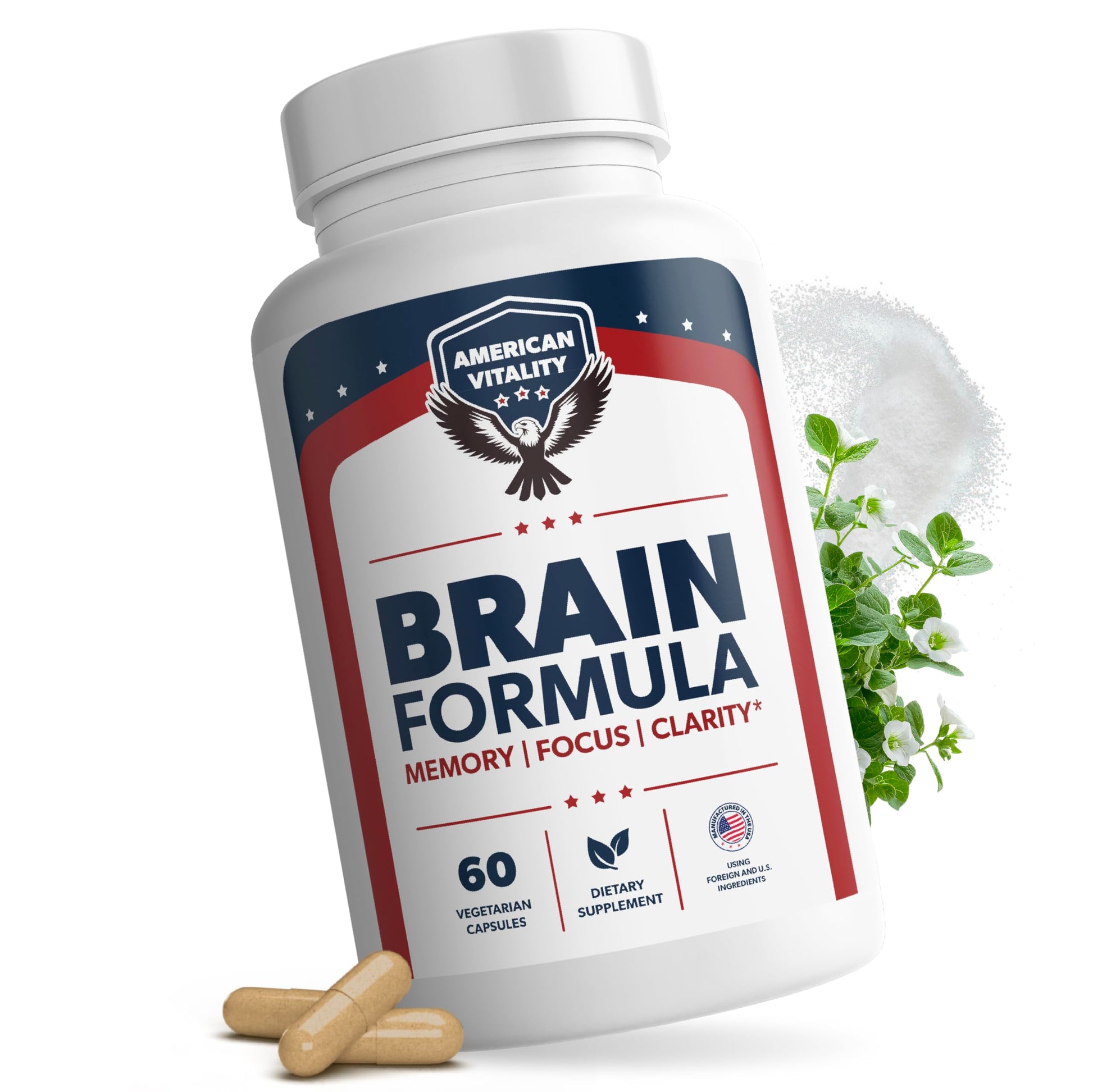 American Vitality Brain Formula Capsule 60 Count