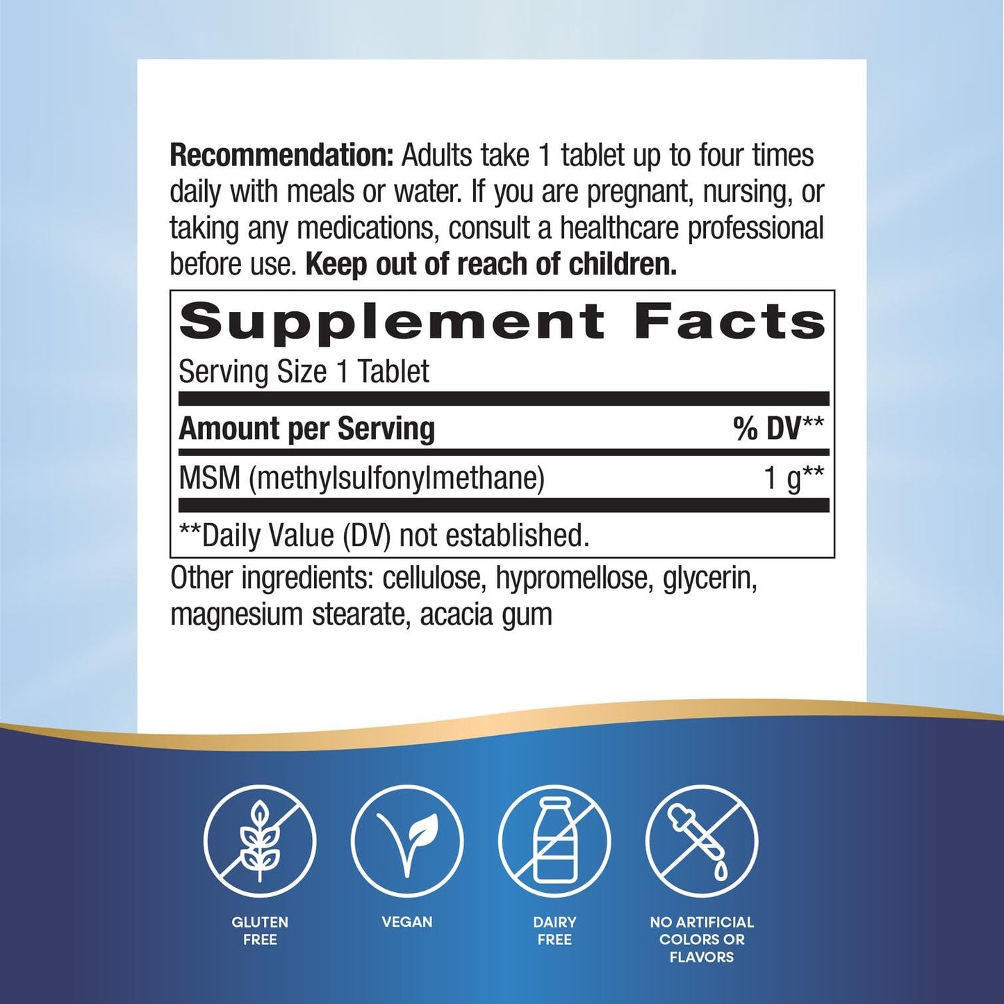 Nature's Way MSM Tablets 200 Tablets