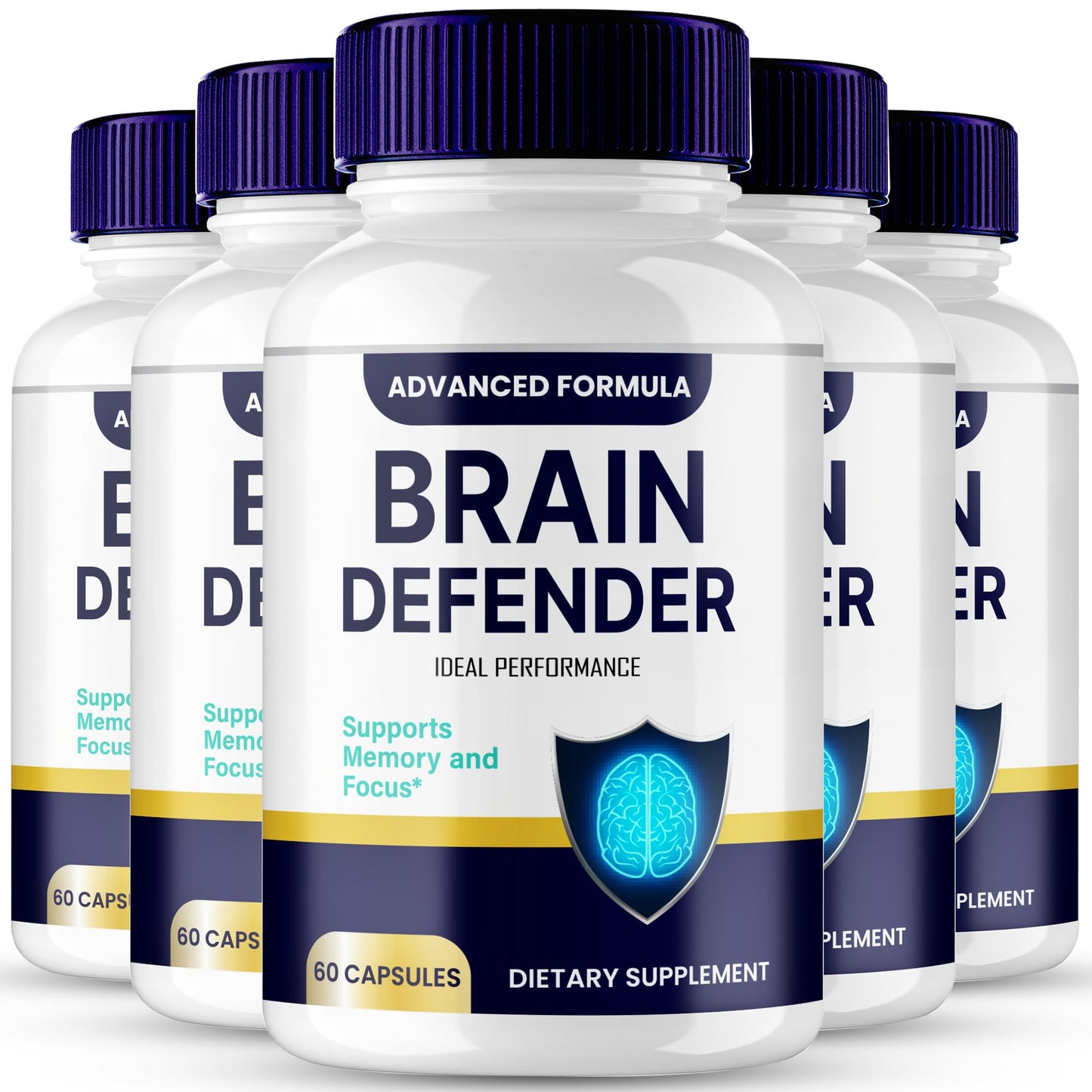 IDEAL PERFORMANCE Brain Defender Brain and Memory Support Capsules, 300 Capsules