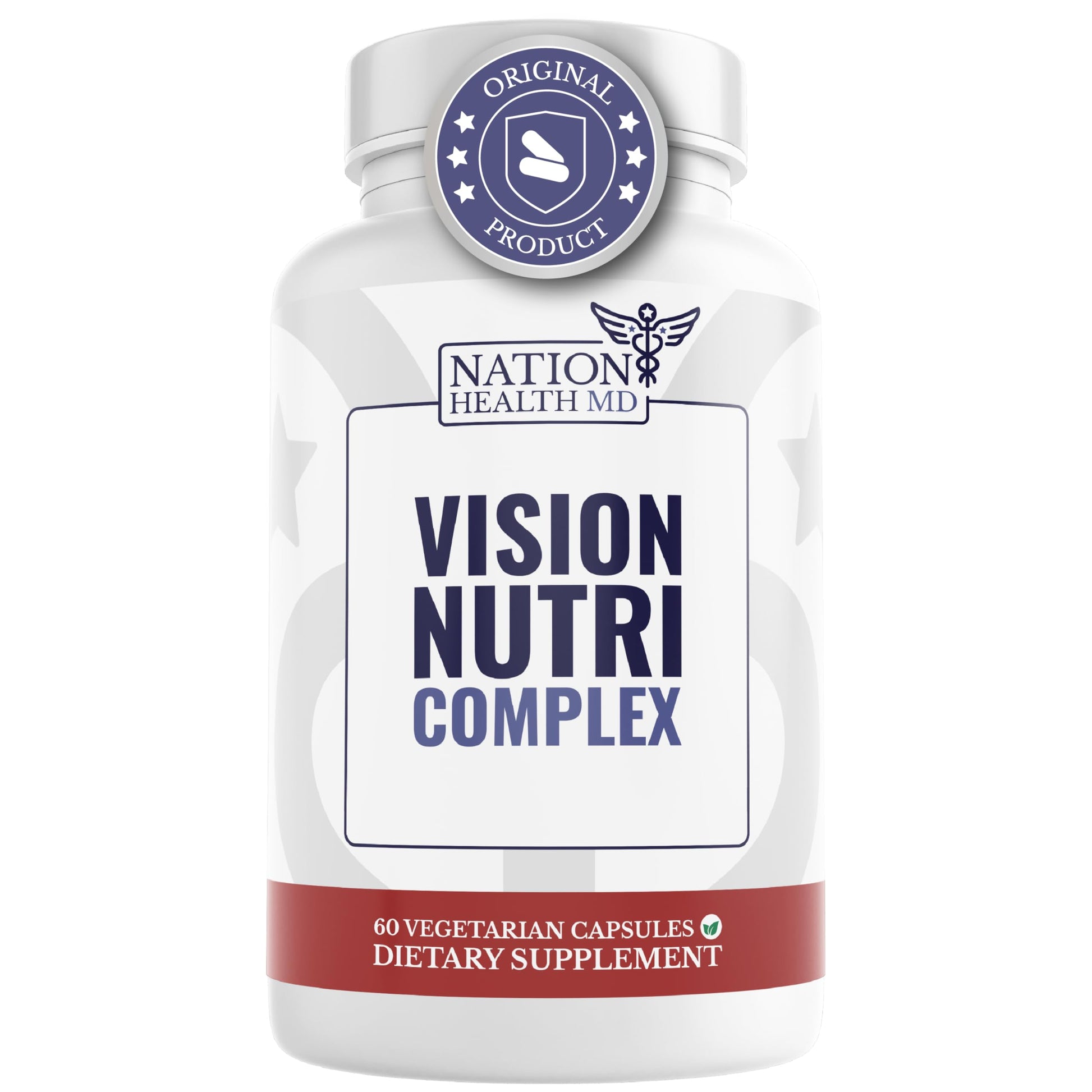 NATION HEALTH MD Vision Nutri Complex Eye Vitamins with Lutemax 2020 Capsule 60 Count