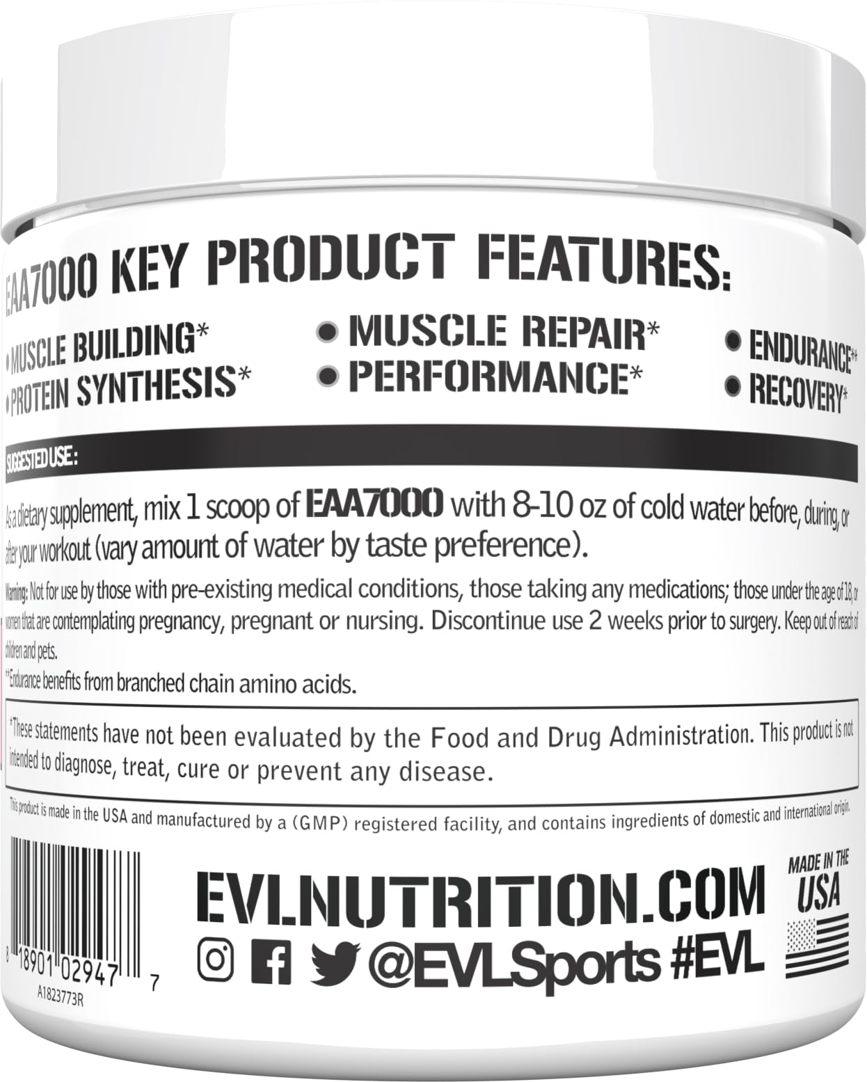 Evlution EAAs Amino Acids Powder 10.9 Ounce