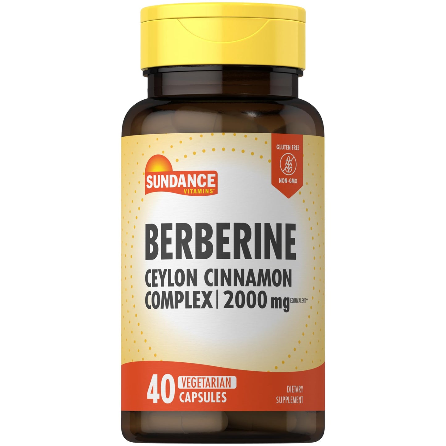 Sundance Berberine with Ceylon Cinnamon Capsules, 40 Count