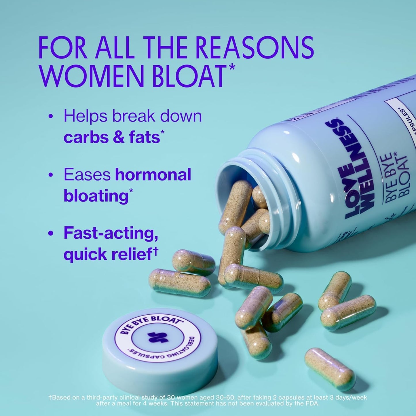 Love Wellness Bye Bye Bloat Digestive Enzymes 90 Capsules