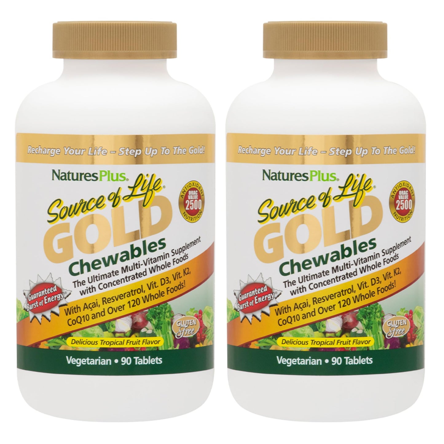 NaturesPlus Source of Life GOLD Multivitamin Chewable 180