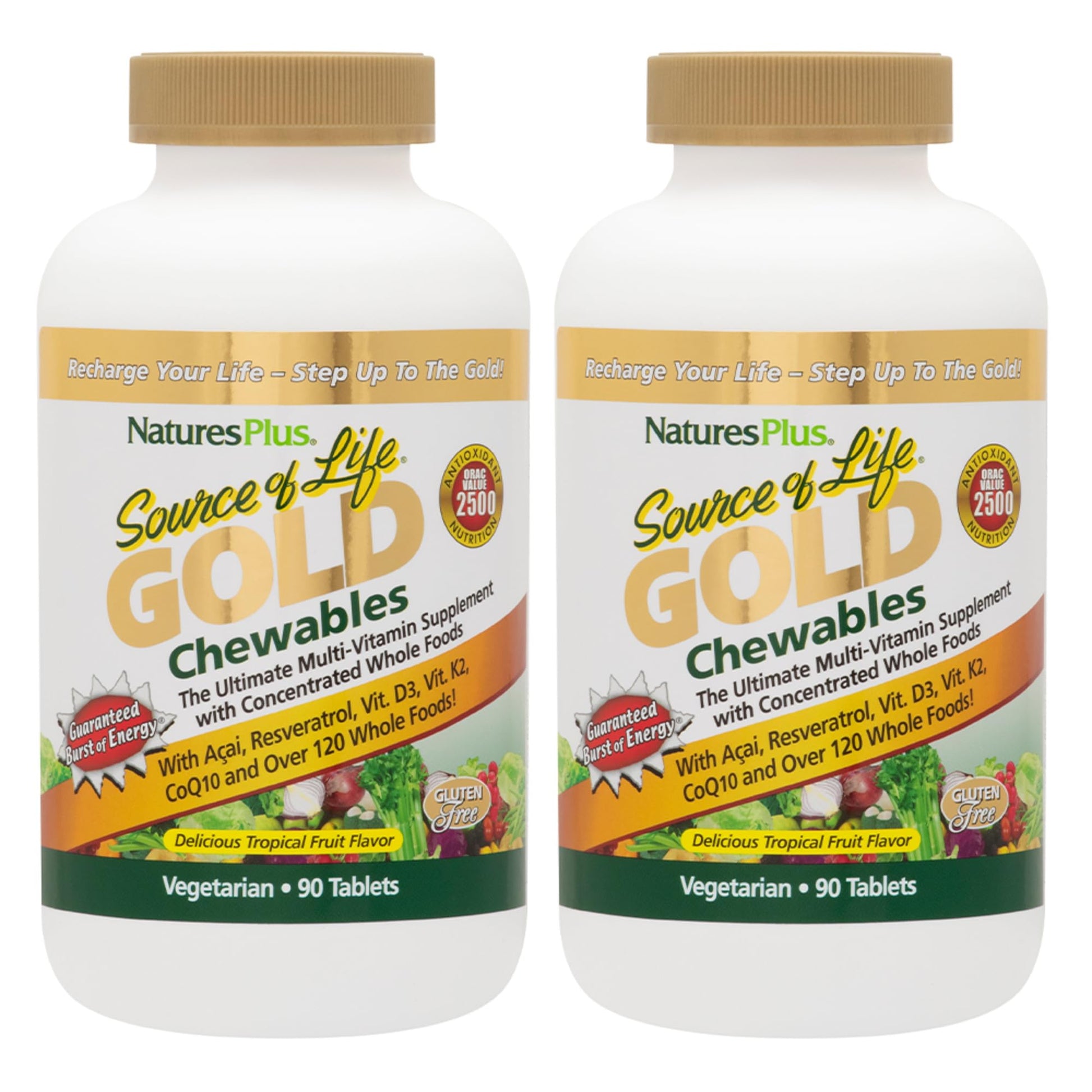 NaturesPlus Source of Life GOLD Multivitamin Chewable 180