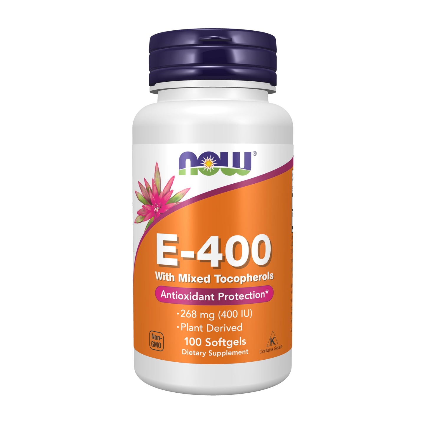 NOW Foods Vitamin E-400 IU Mixed Tocopherols Softgels, 100 Softgels