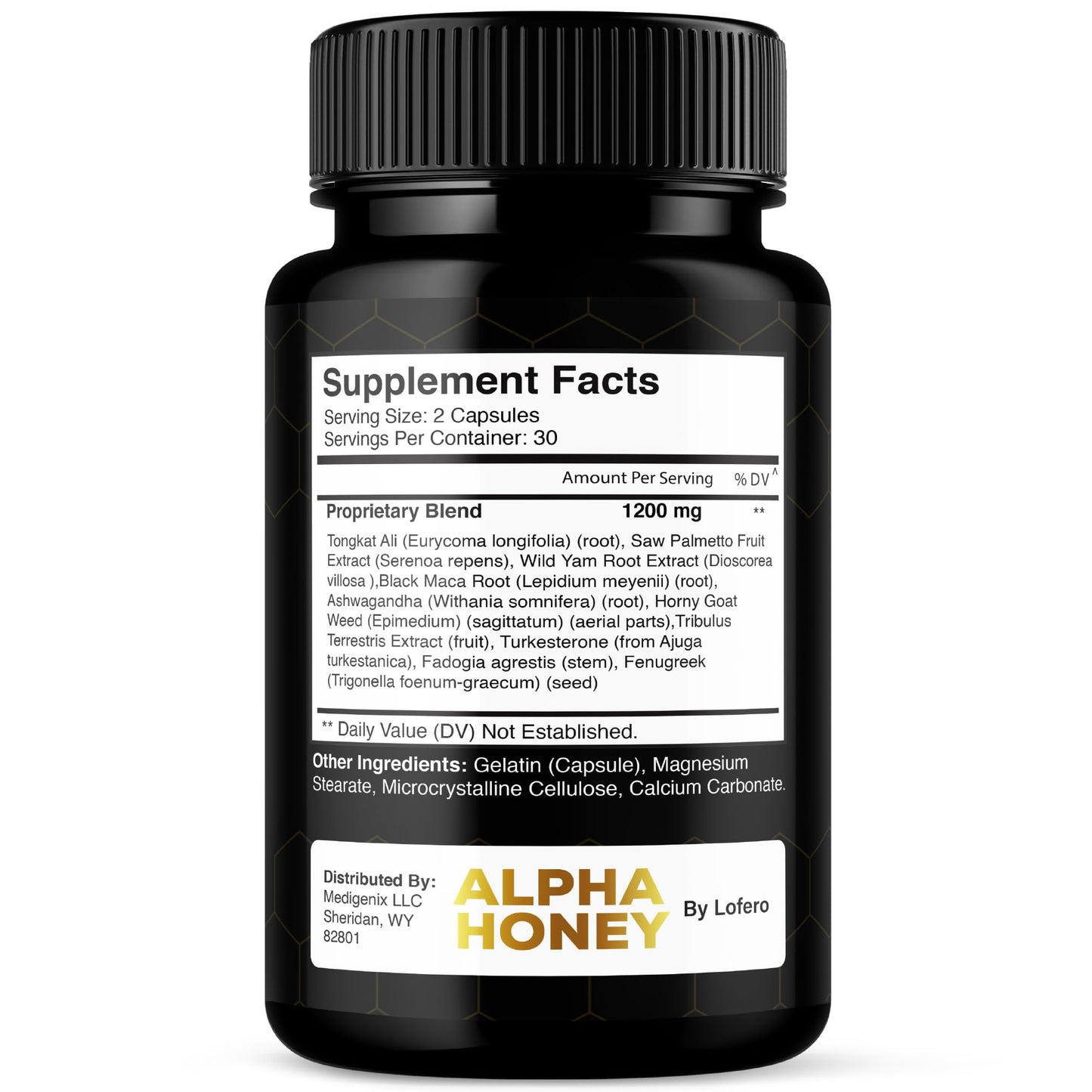 Lofero Alpha Honey Capsules - Advanced Maximum Strength AlphaHoney Performance Supplement for Men, 180 Capsules