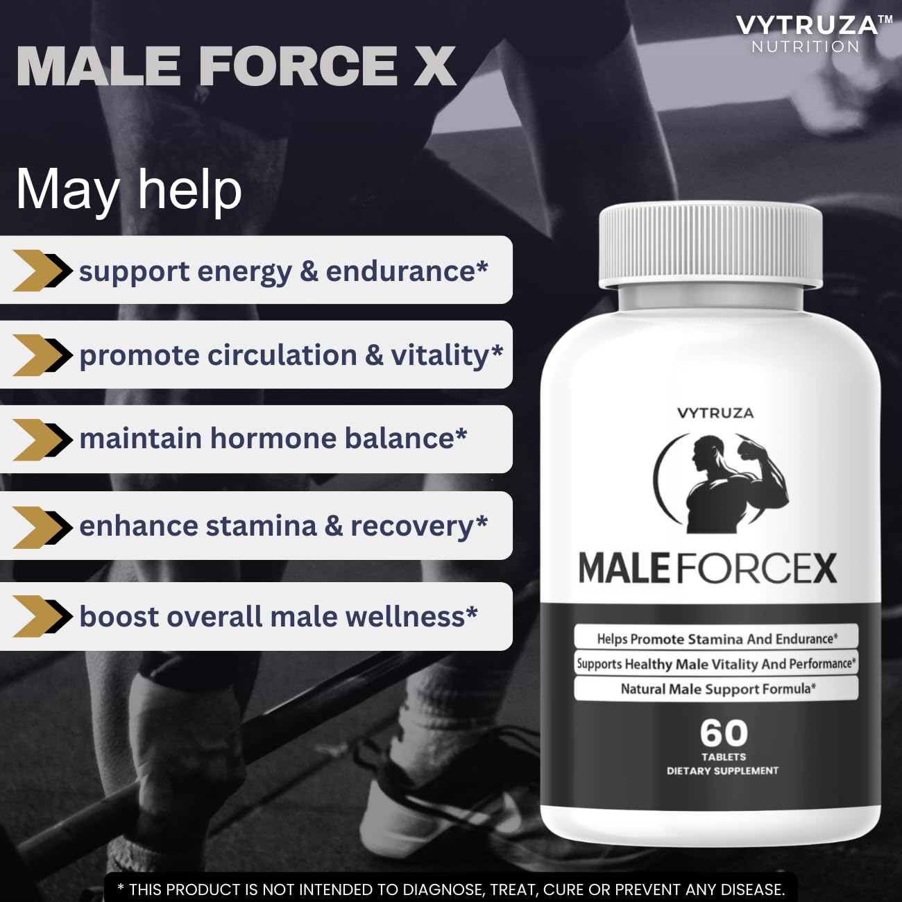 SuppNature MaleForce Pills for Men 60 Tablets