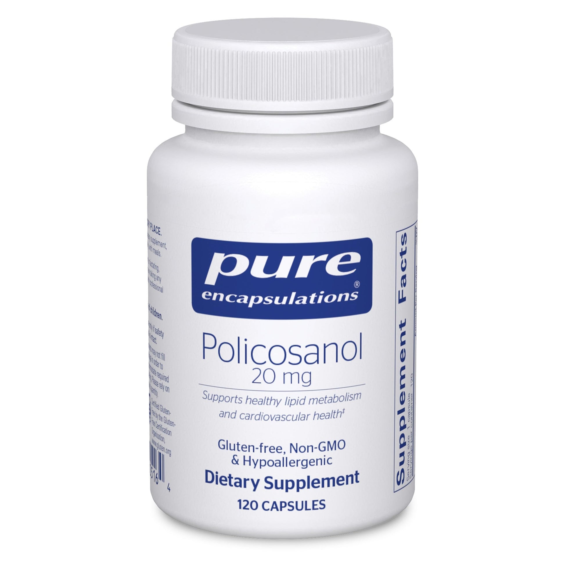 Pure Encapsulations Policosanol 20 mg Capsules 120 Count