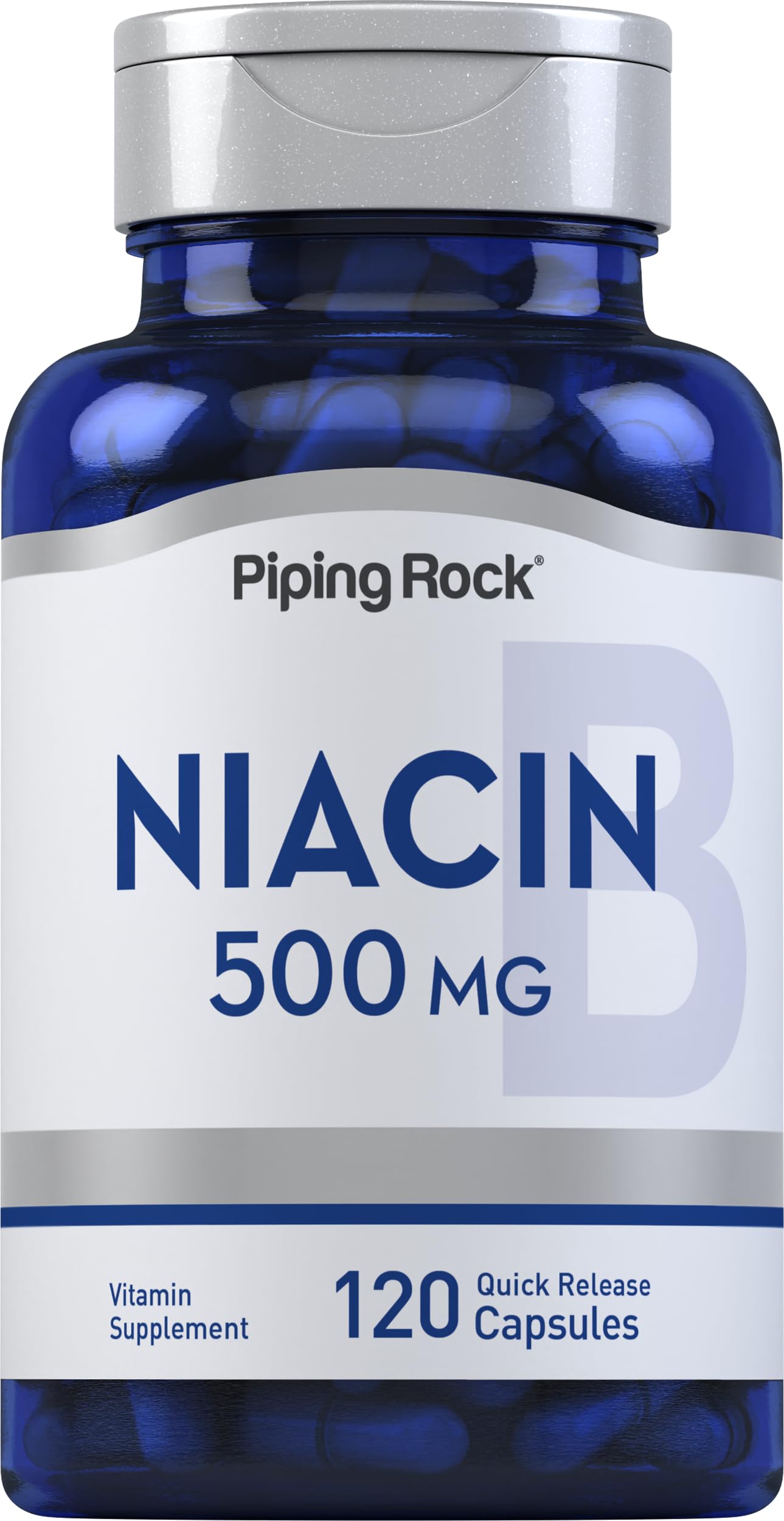 Piping Rock Niacin 500mg, 120 Capsules