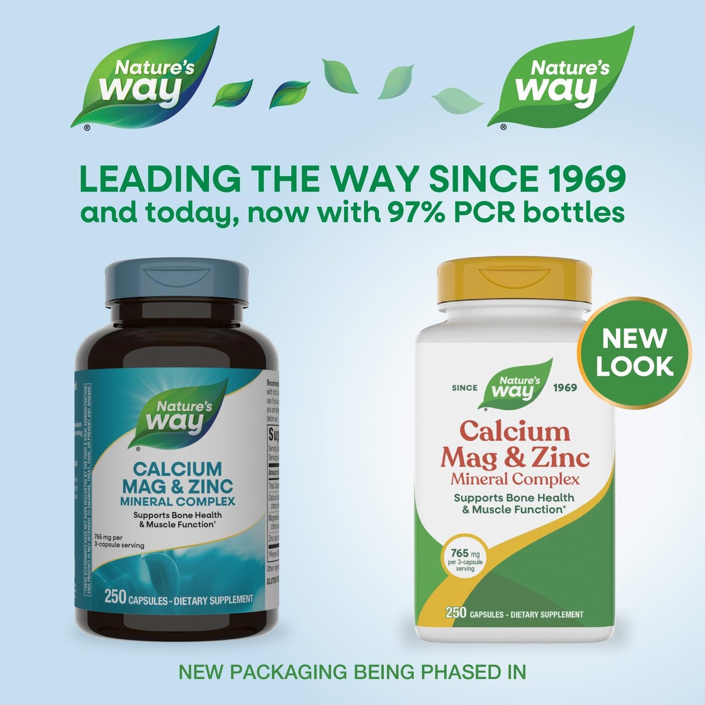 Nature's Way Calcium, Magnesium & Zinc Mineral Complex Capsule, 250 Capsules