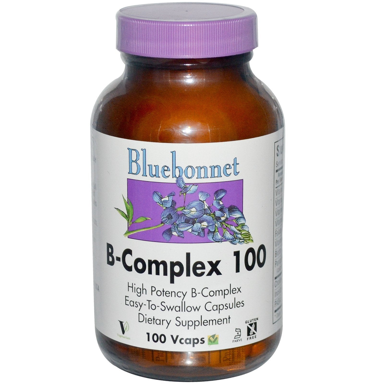 Bluebonnet B-Complex 100mg Capsule, 100 Count